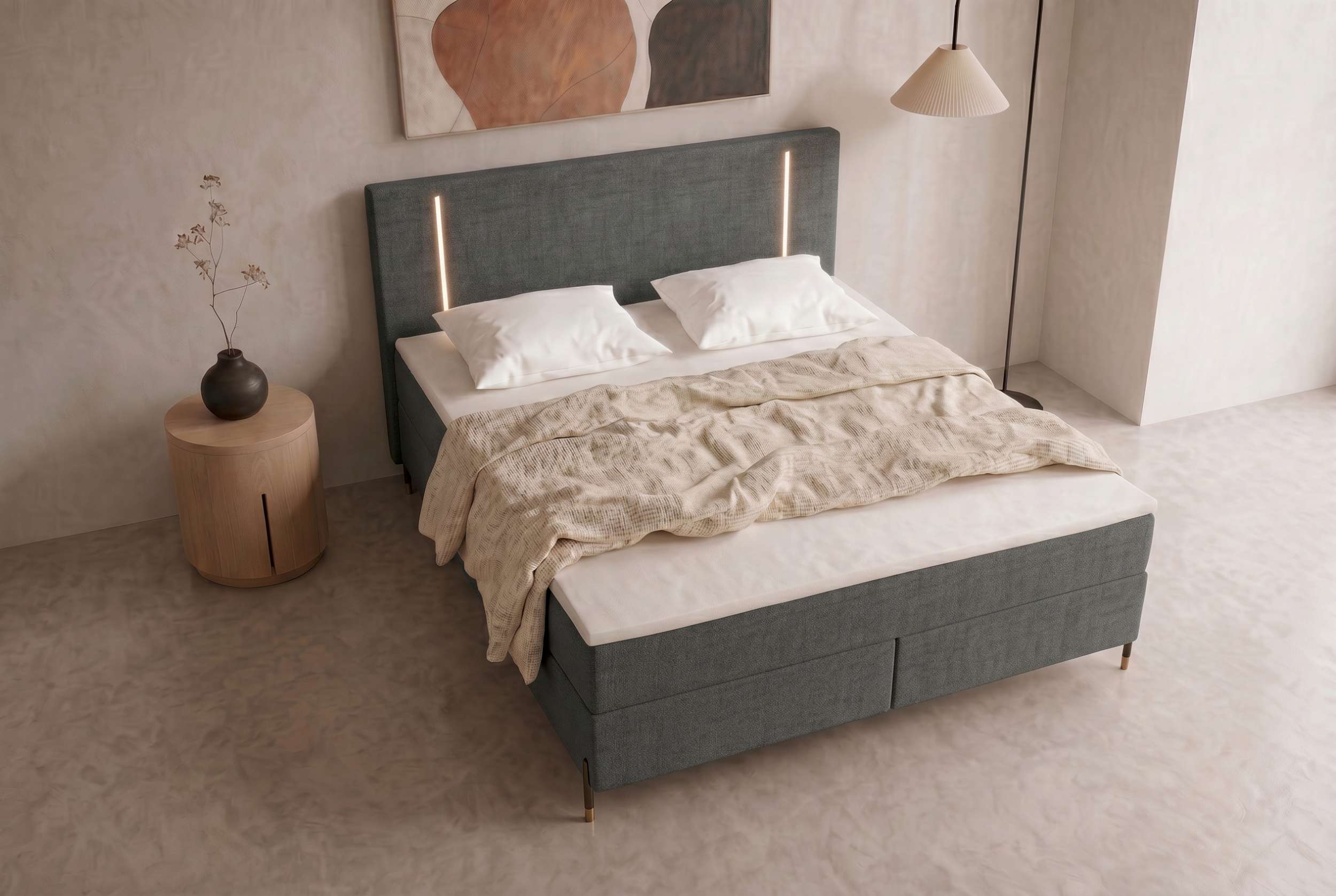 Boxspringbett Titan Graphit