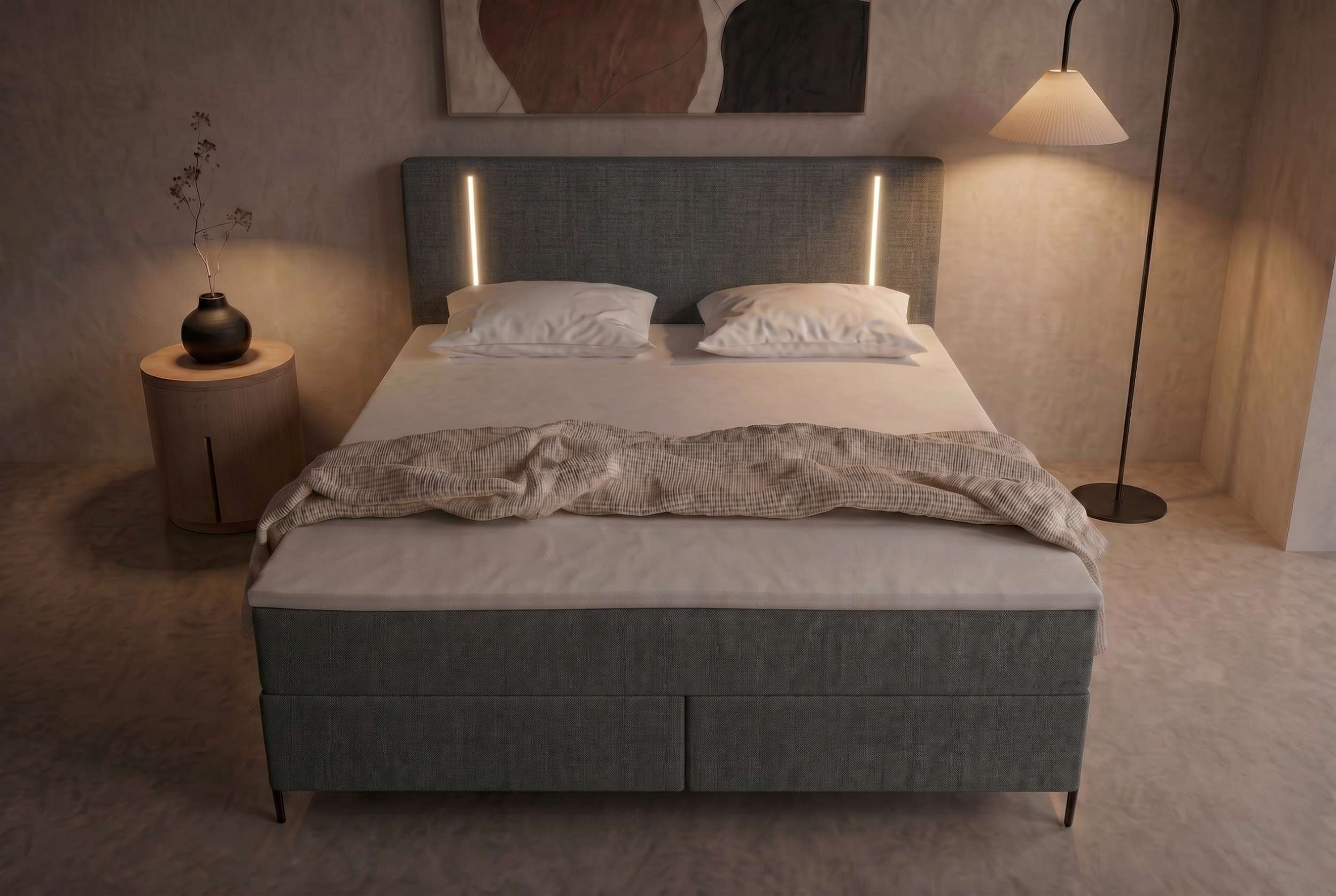 Boxspringbett Titan Graphit