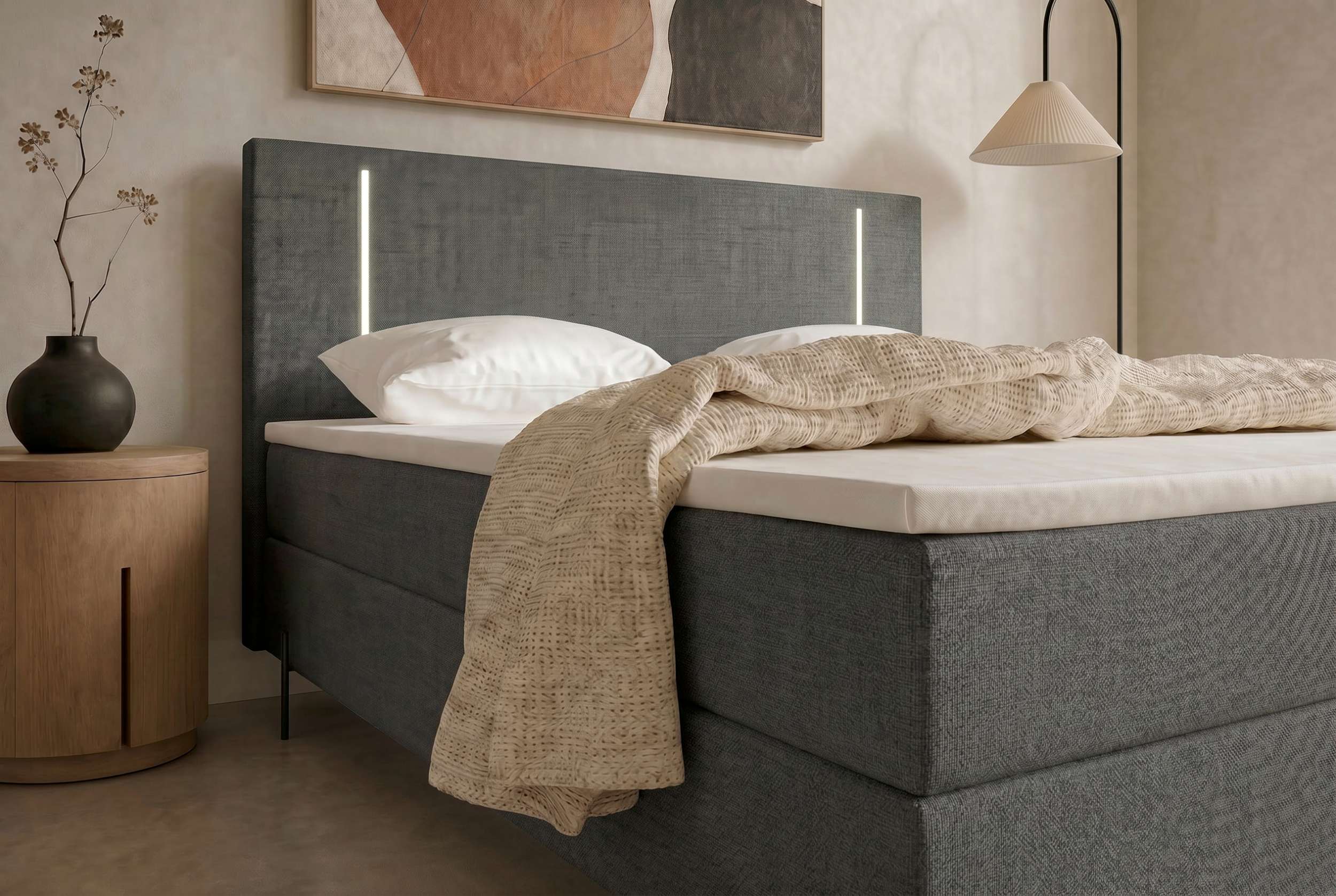 Boxspringbett Titan Graphit