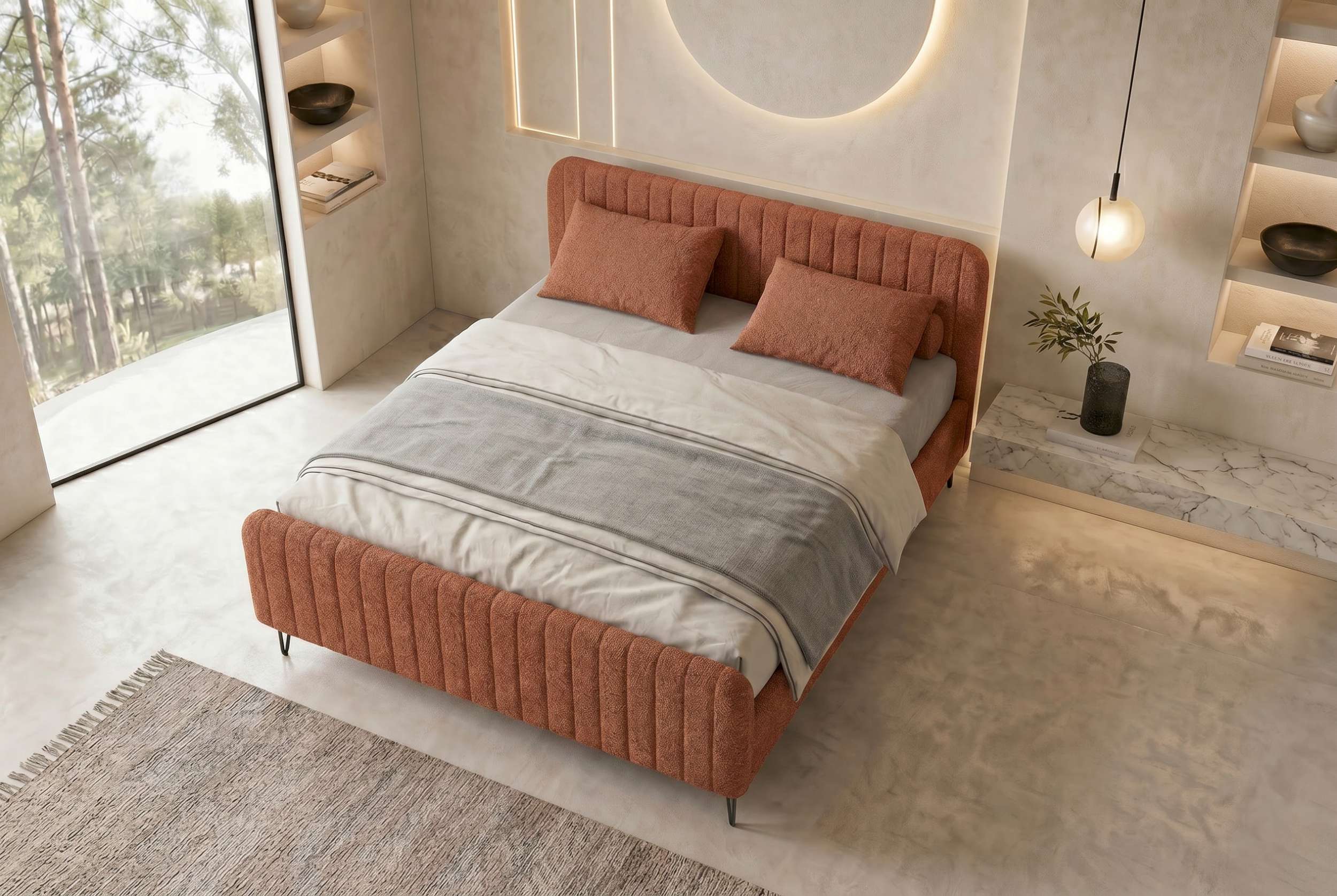 Boxspringbett Aurelio Terracotta