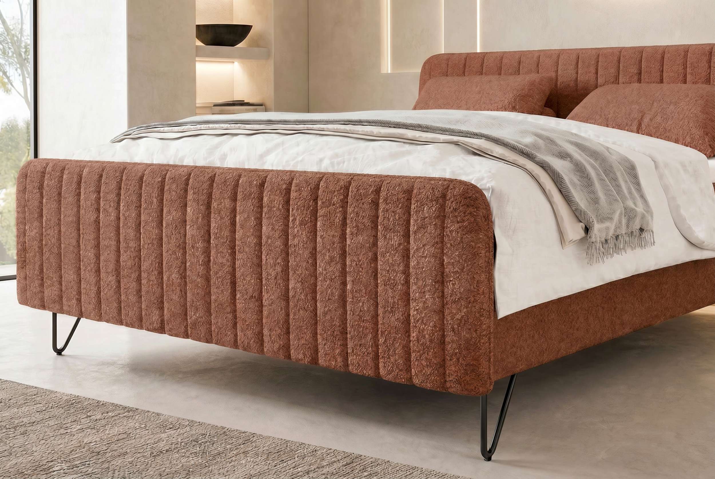 Boxspringbett Aurelio Terracotta