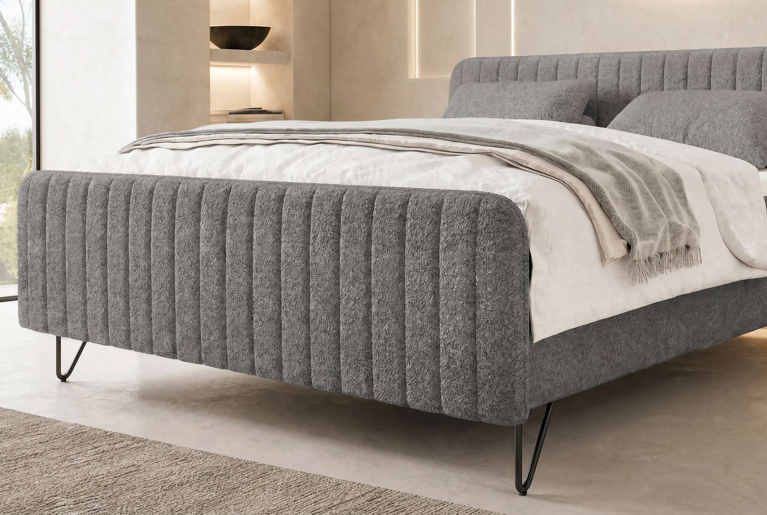 Boxspringbett Aurelio Grau