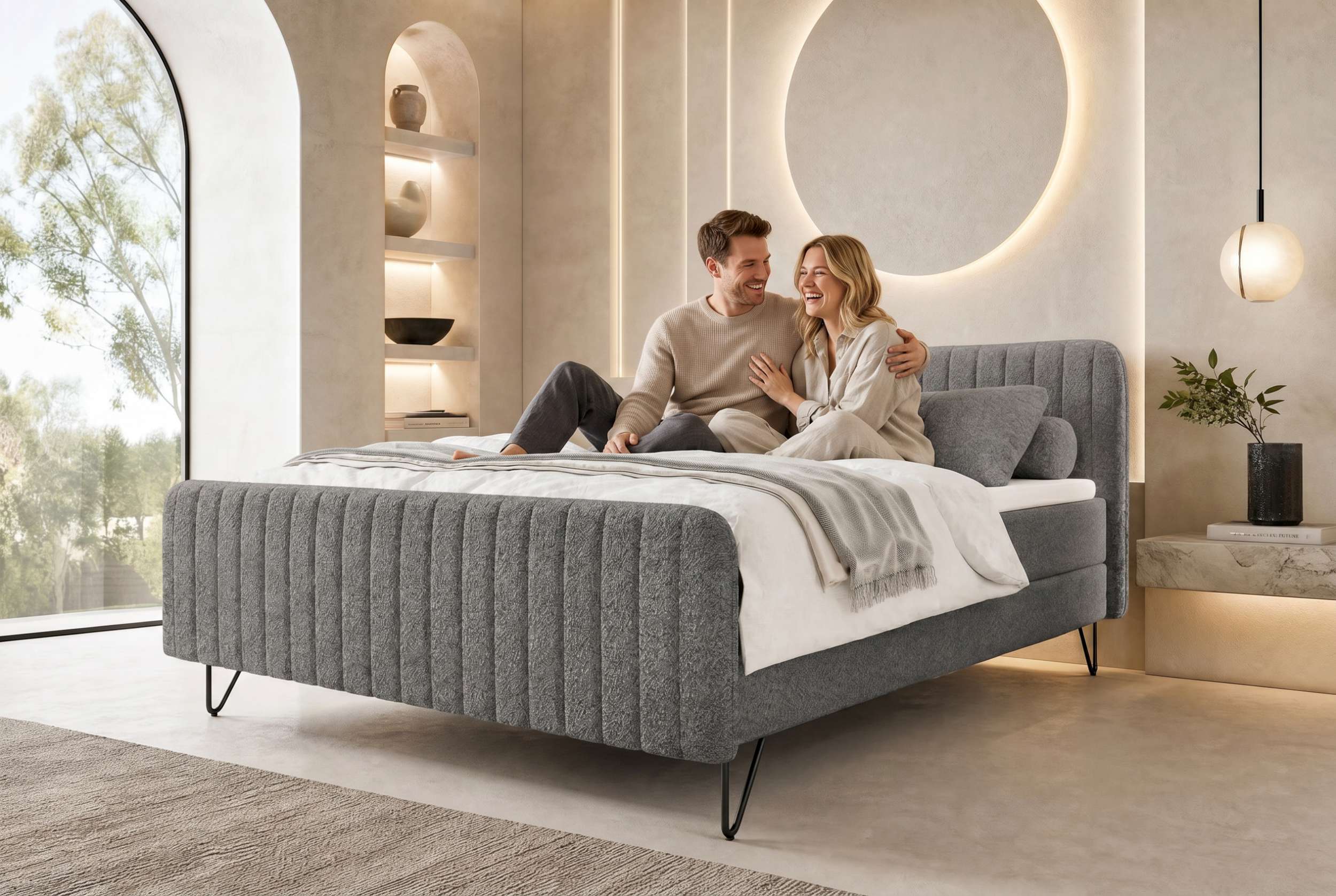 Boxspringbett Aurelio Grau
