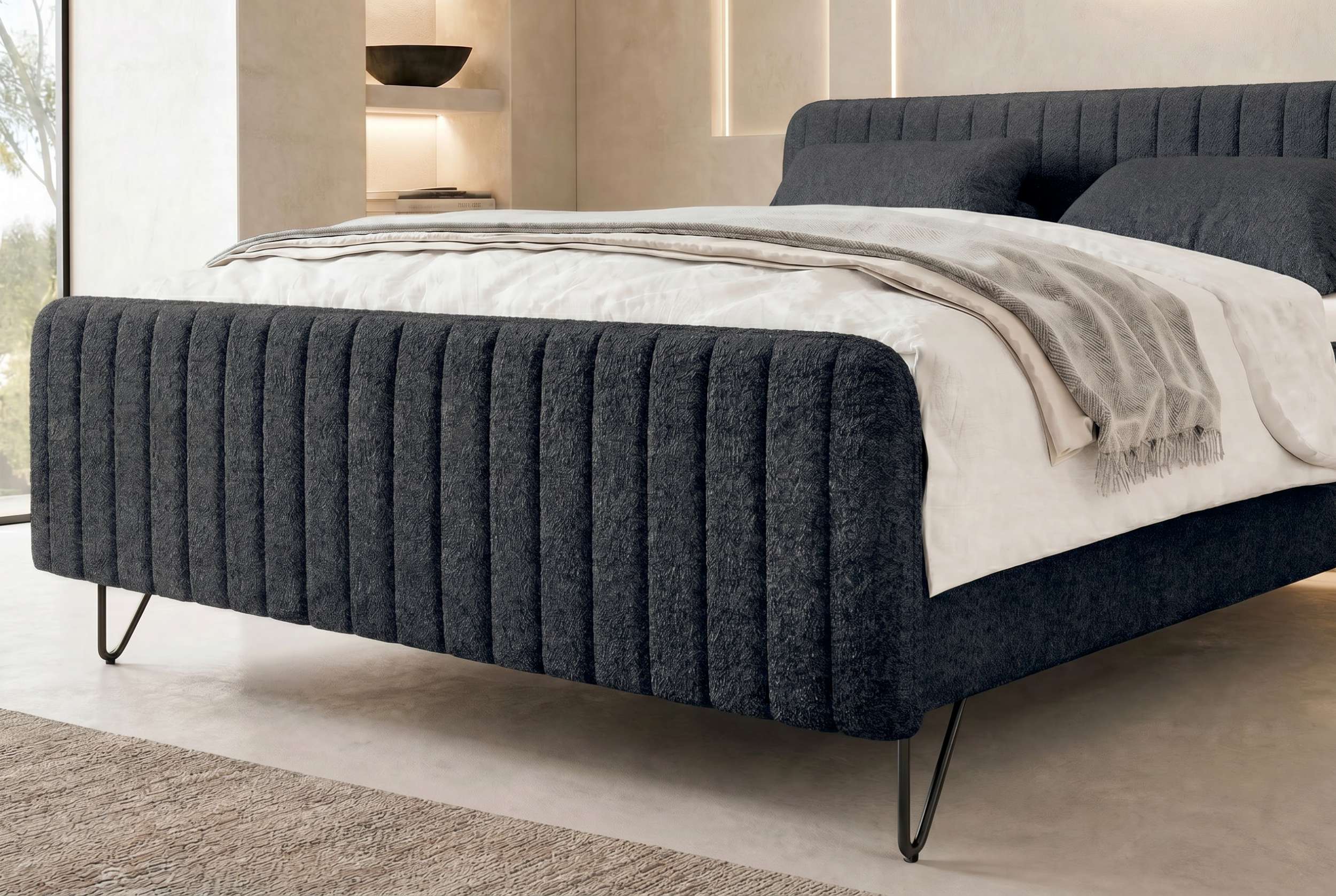 Boxspringbett Aurelio Schwarz