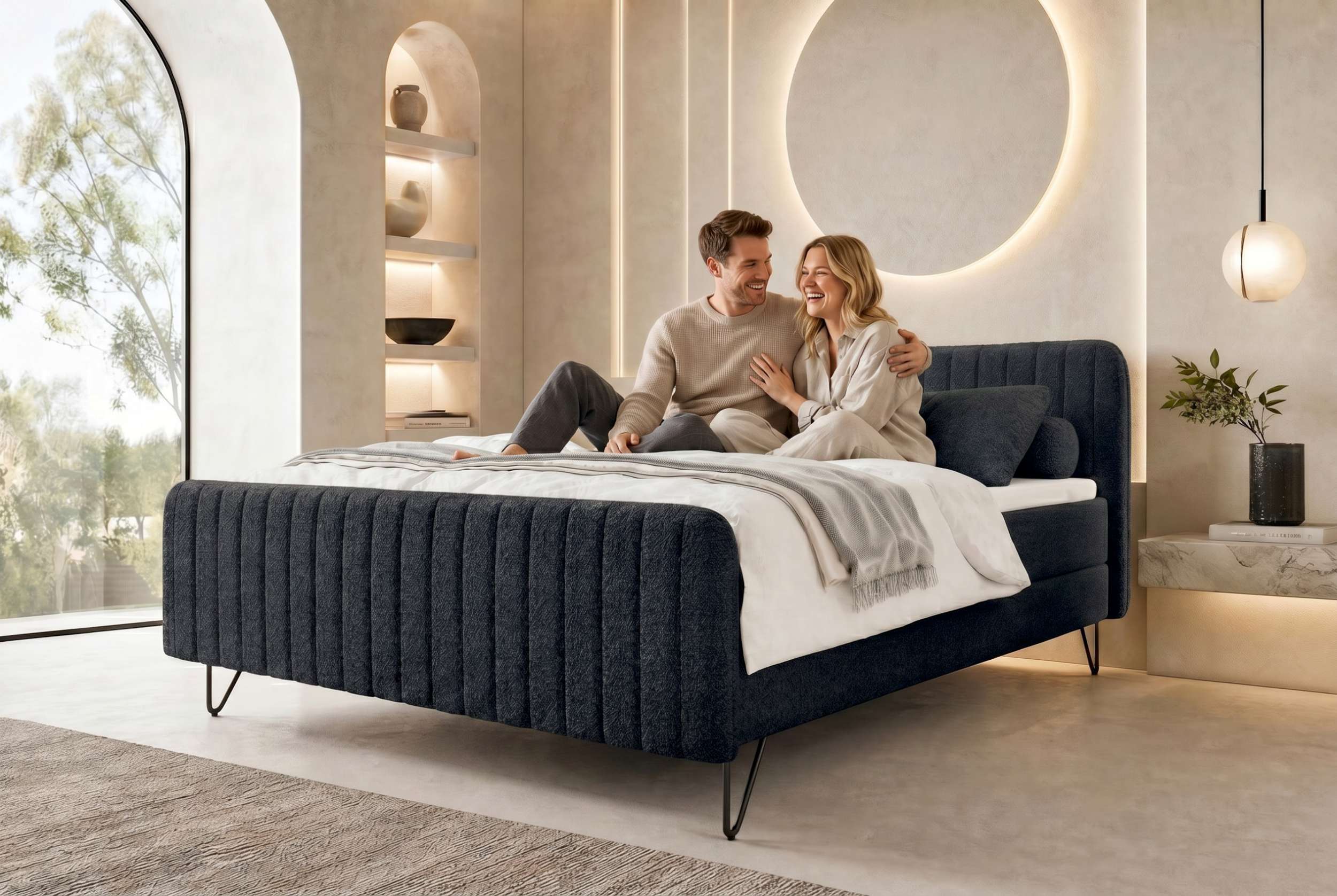 Boxspringbett Aurelio Schwarz