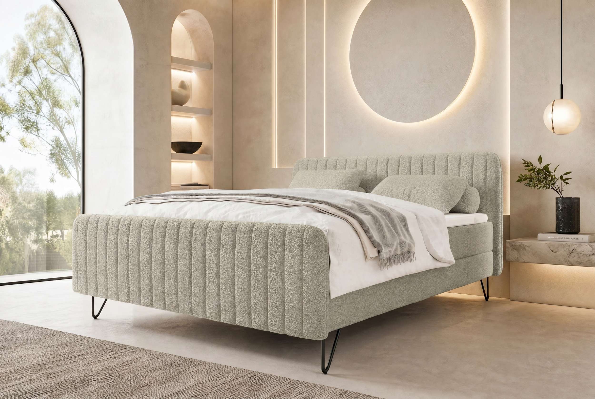 Boxspringbett Aurelio Creme
