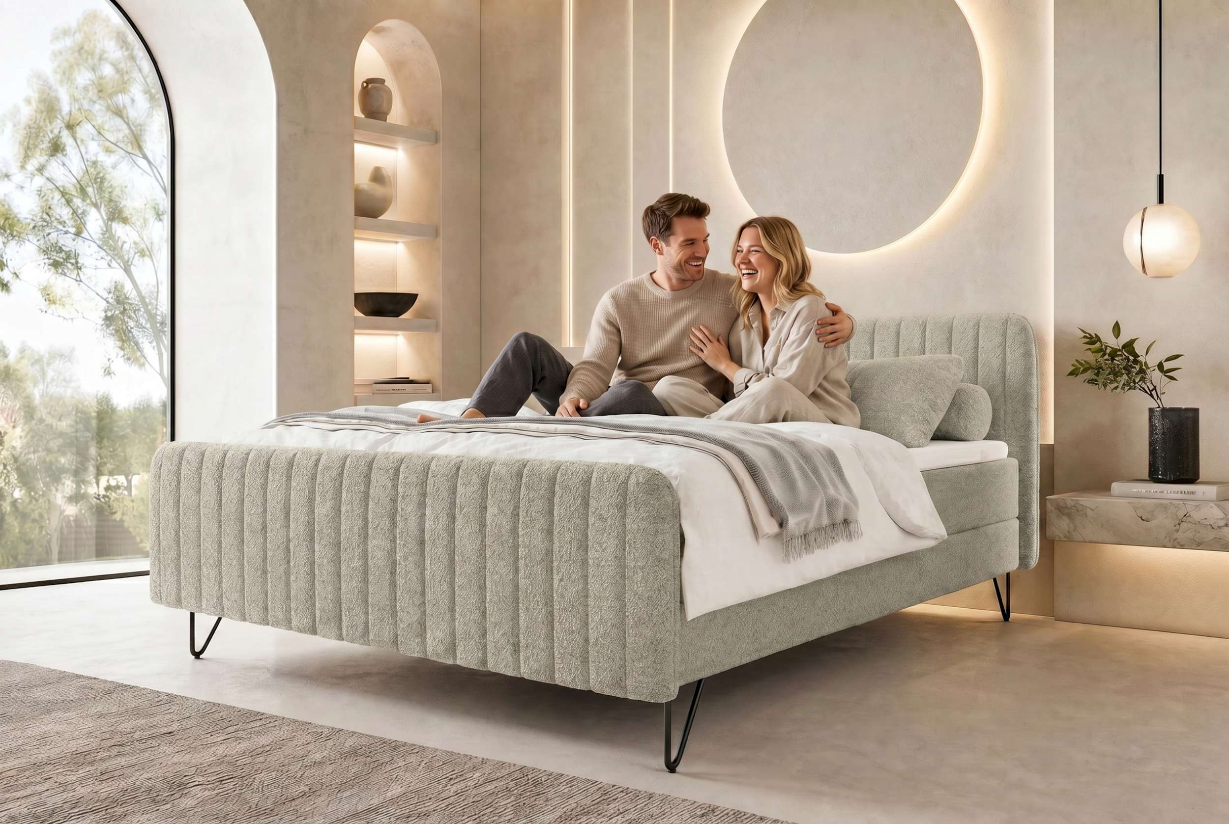 Boxspringbett Aurelio Creme