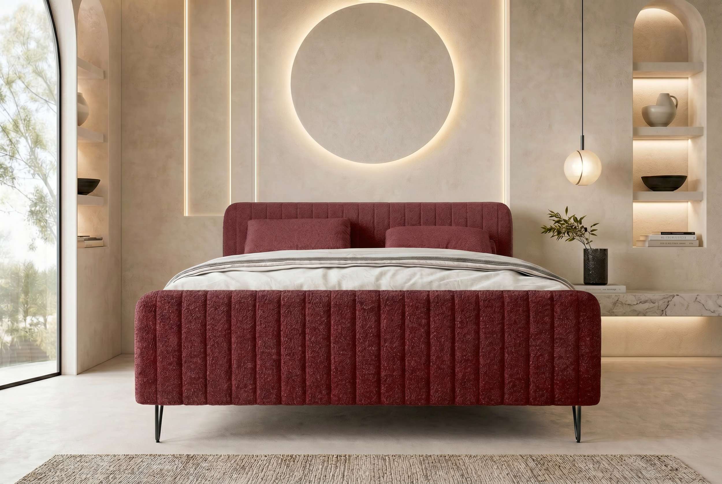 Boxspringbett Aurelio Rot