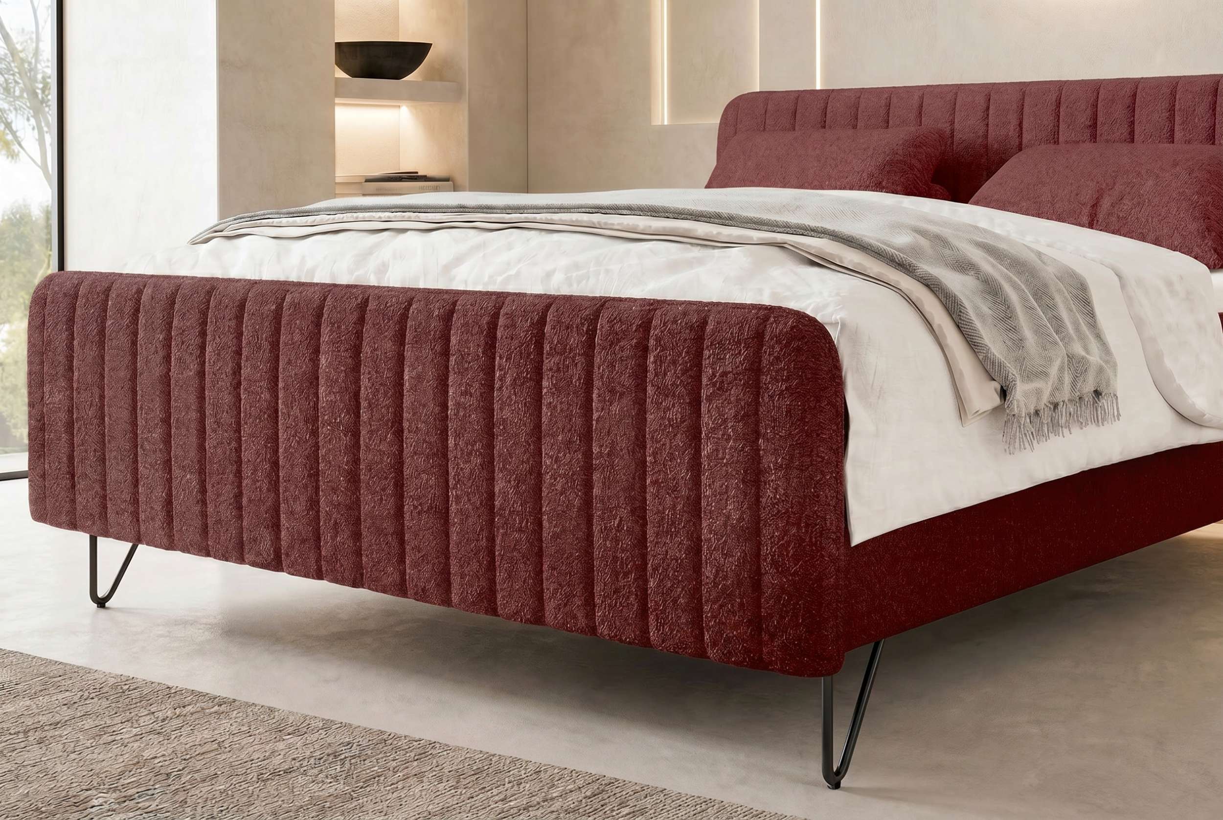 Boxspringbett Aurelio Rot