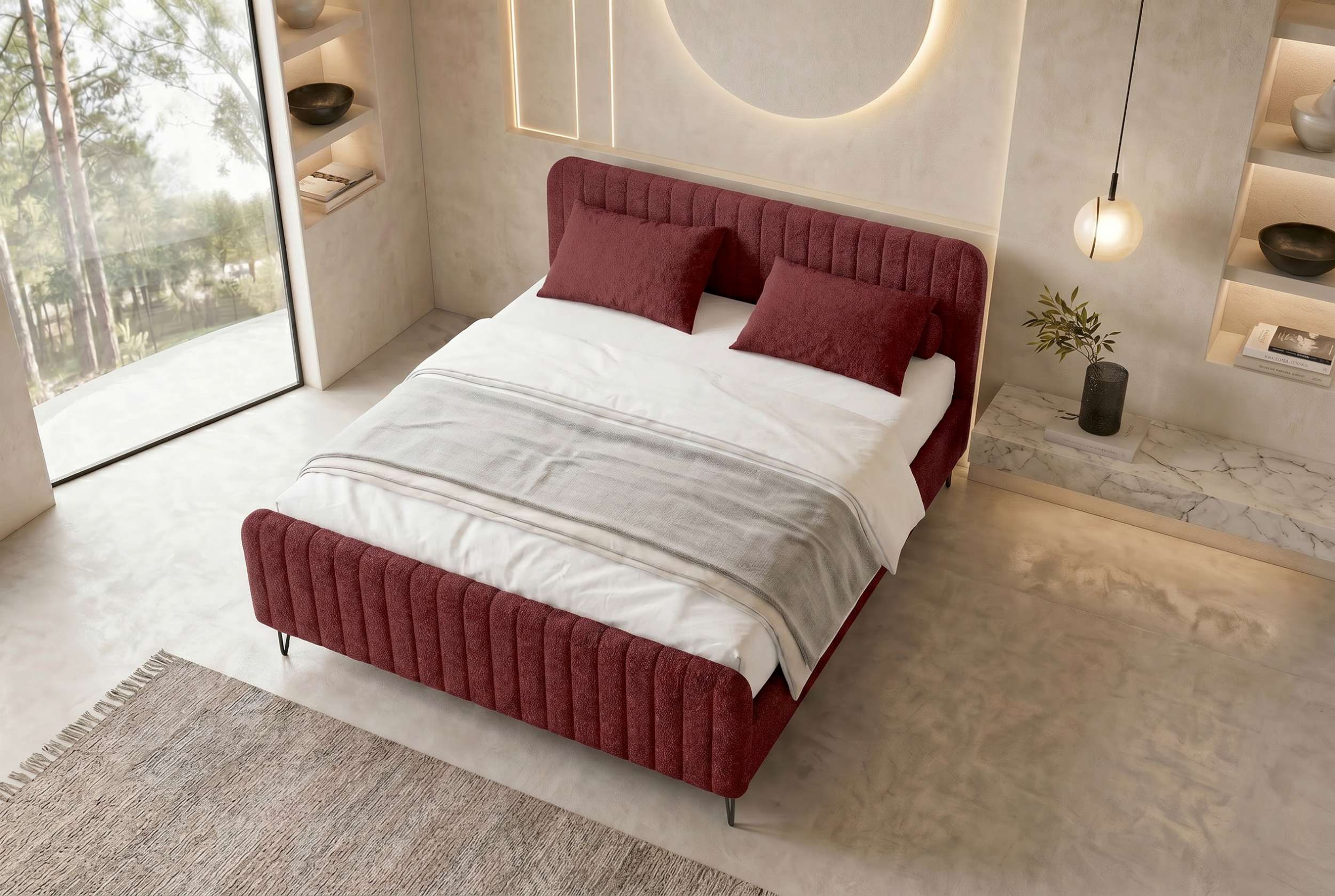 Boxspringbett Aurelio Rot