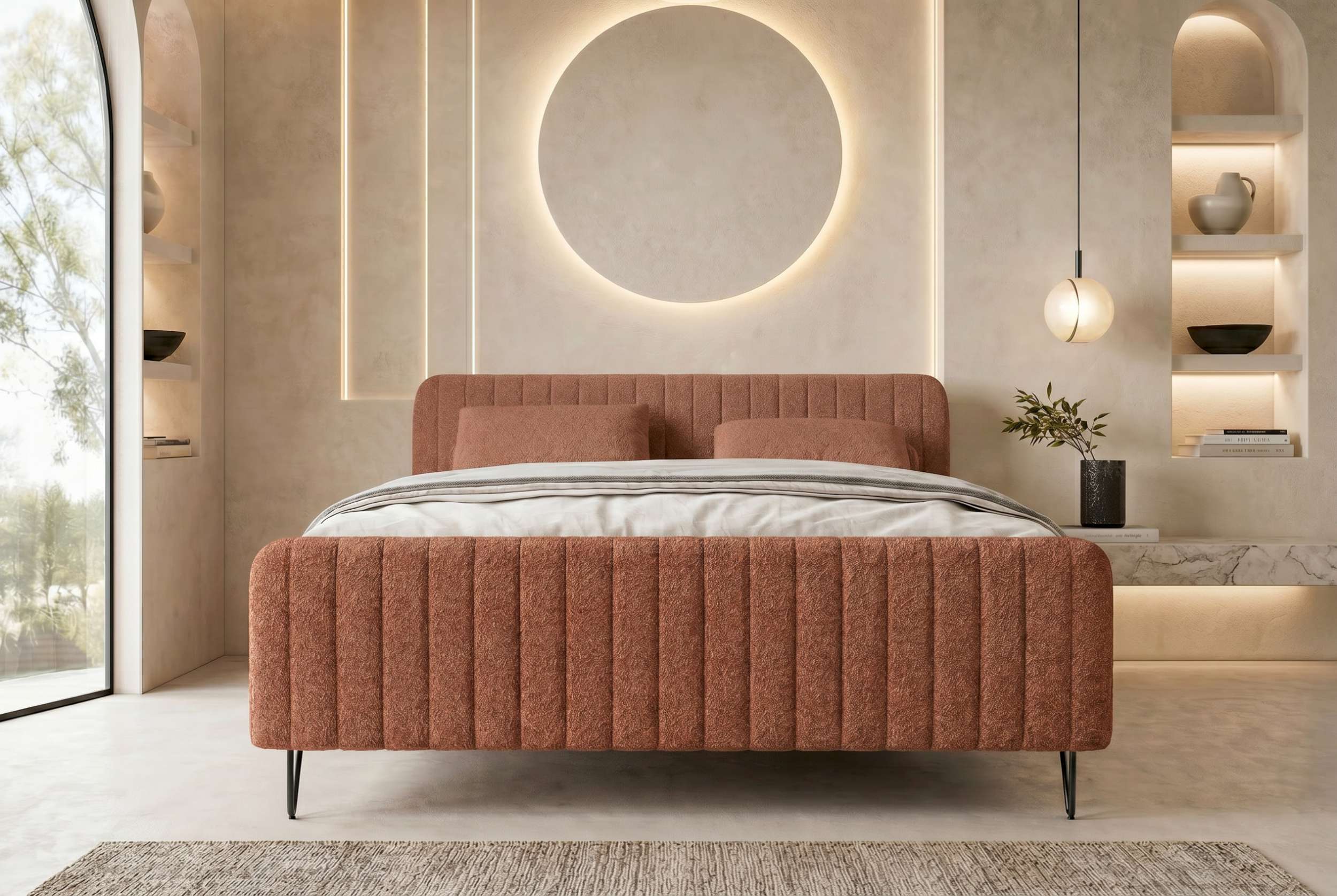 Boxspringbett Aurelio Terracotta