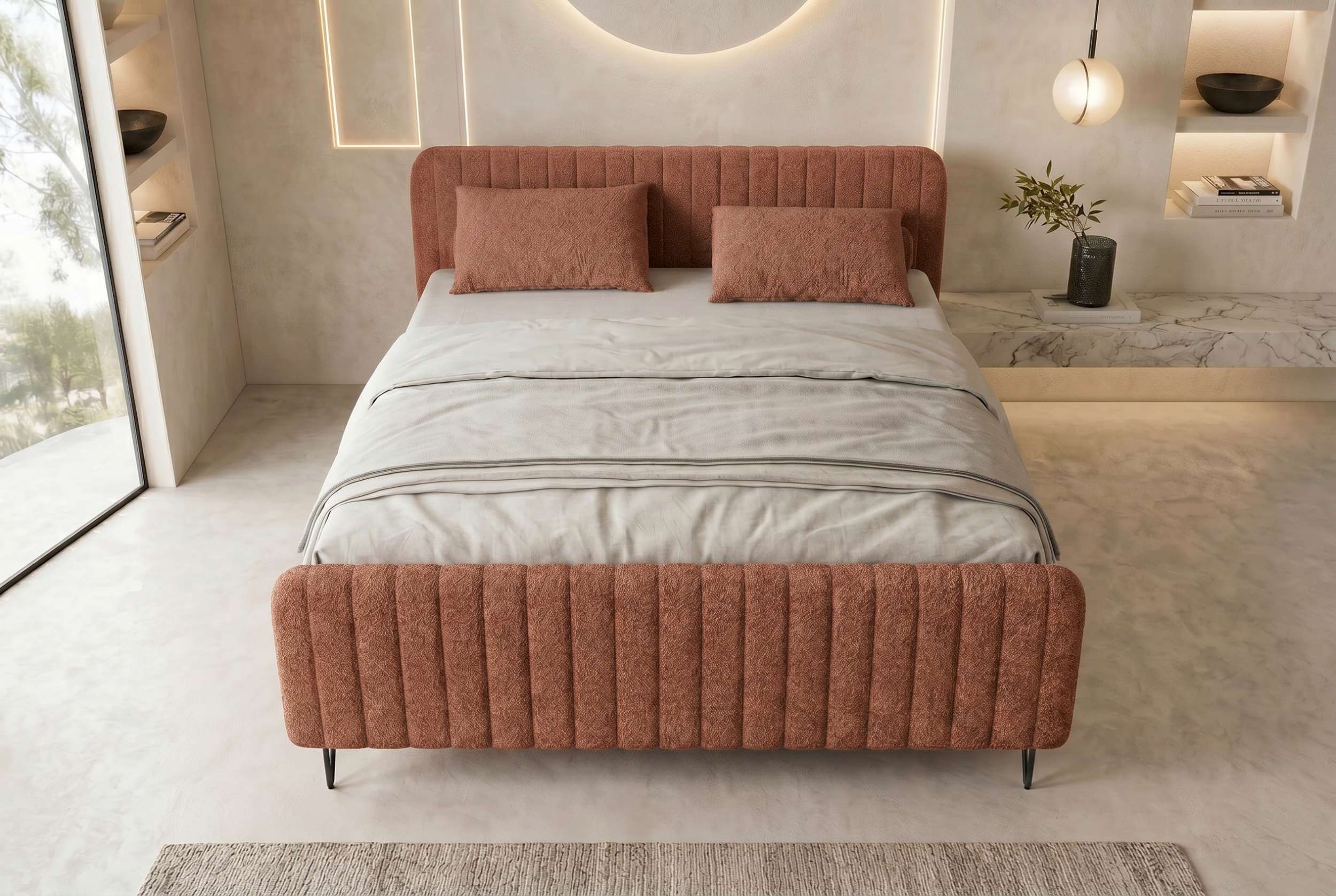 Boxspringbett Aurelio Terracotta