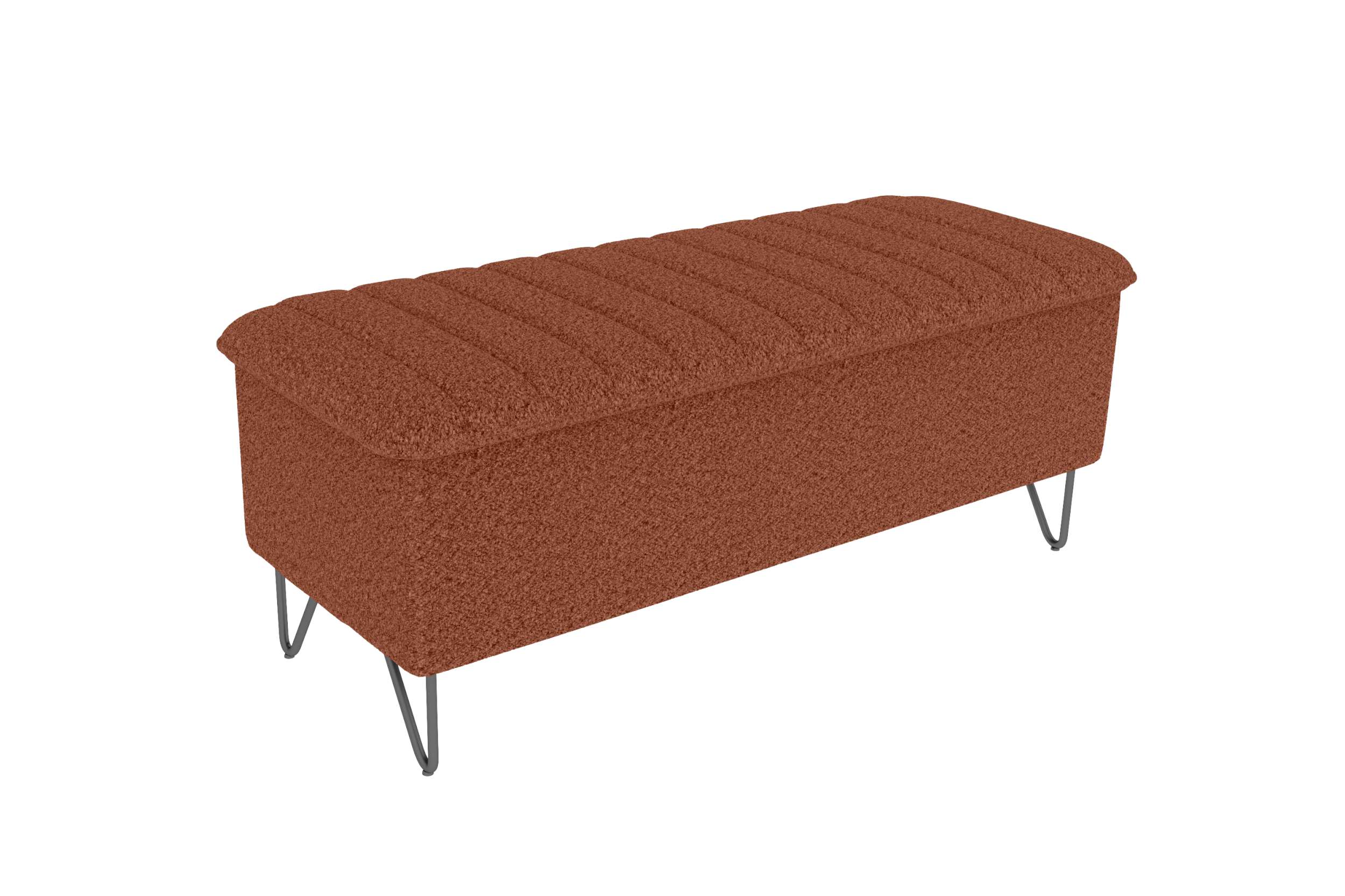 Boxspringbett Aurelio mit Hocker Terracotta