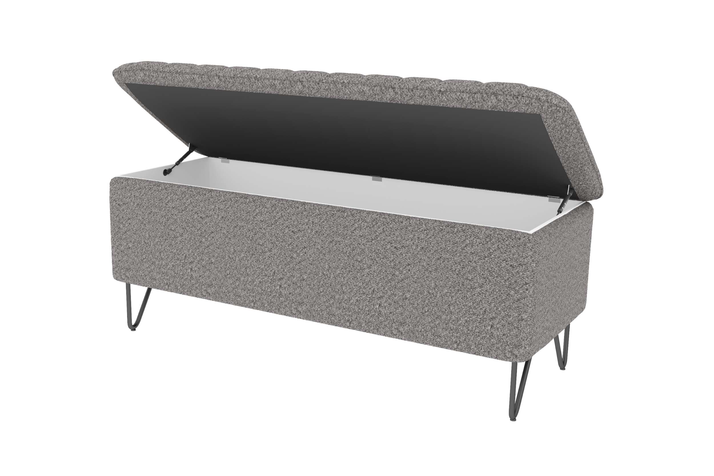Boxspringbett Aurelio mit Hocker Dunkelblau