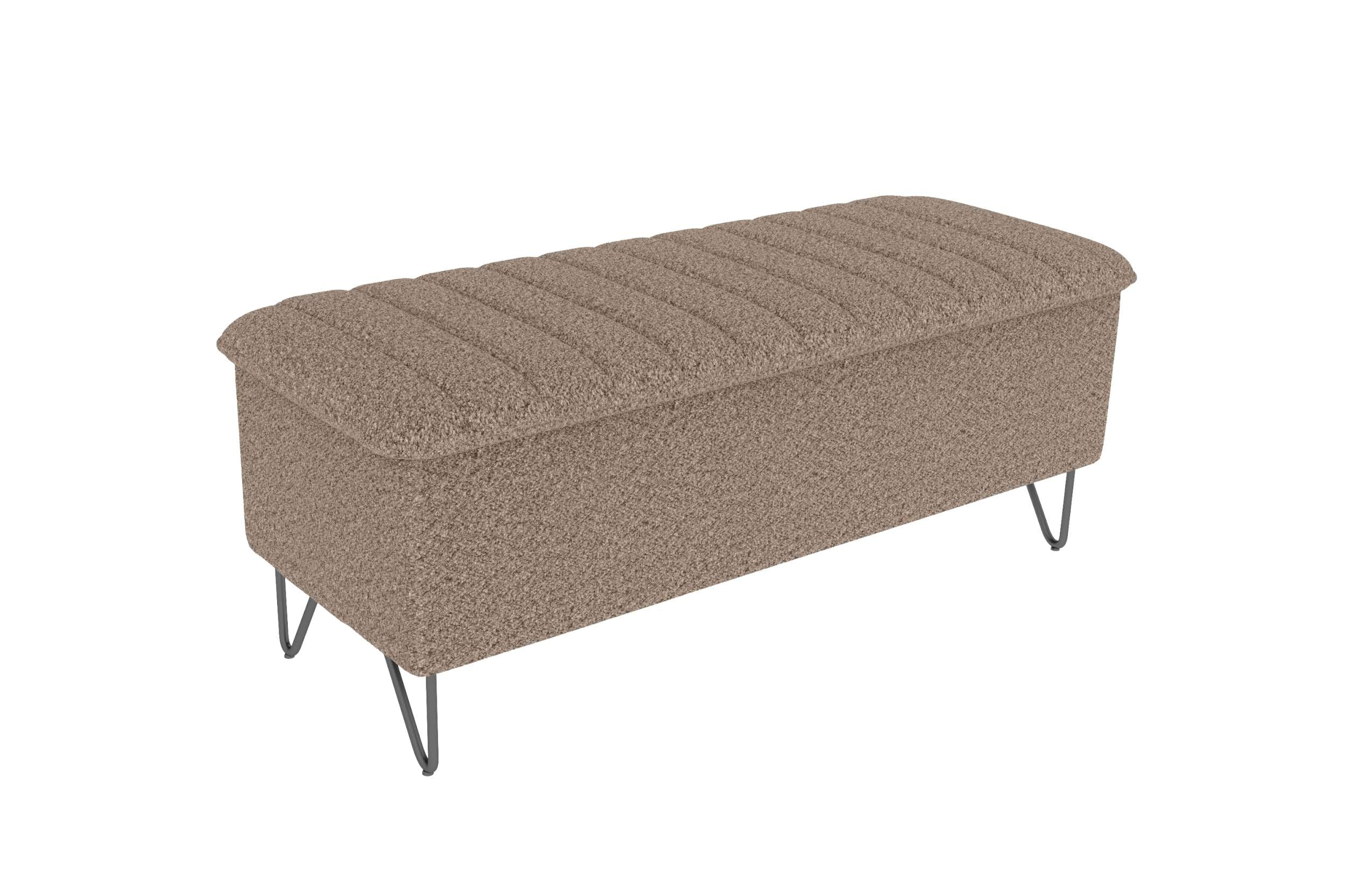 Boxspringbett Aurelio mit Hocker Antilope