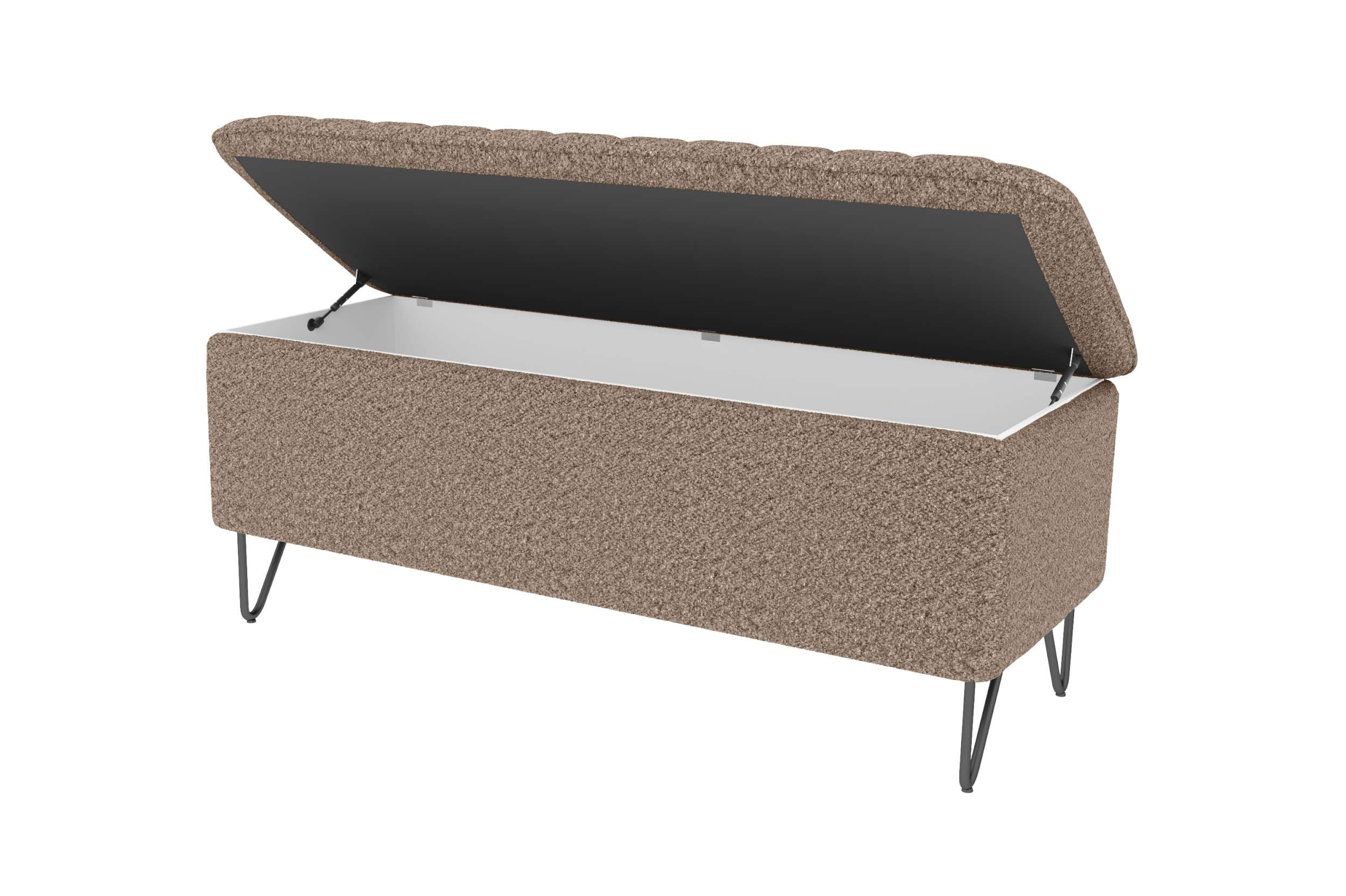 Boxspringbett Aurelio mit Hocker Antilope