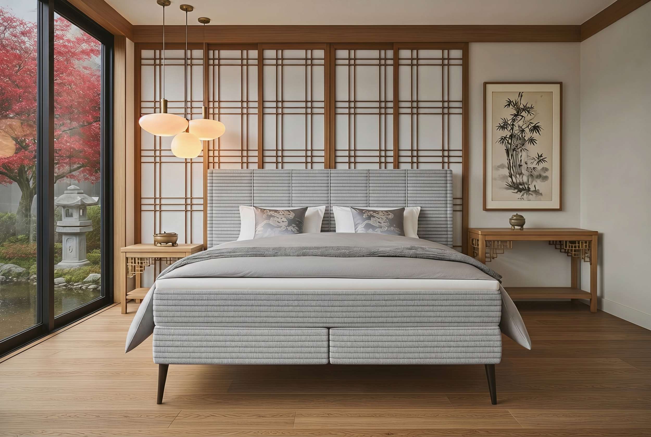 Boxspringbett Vento Hellgrau