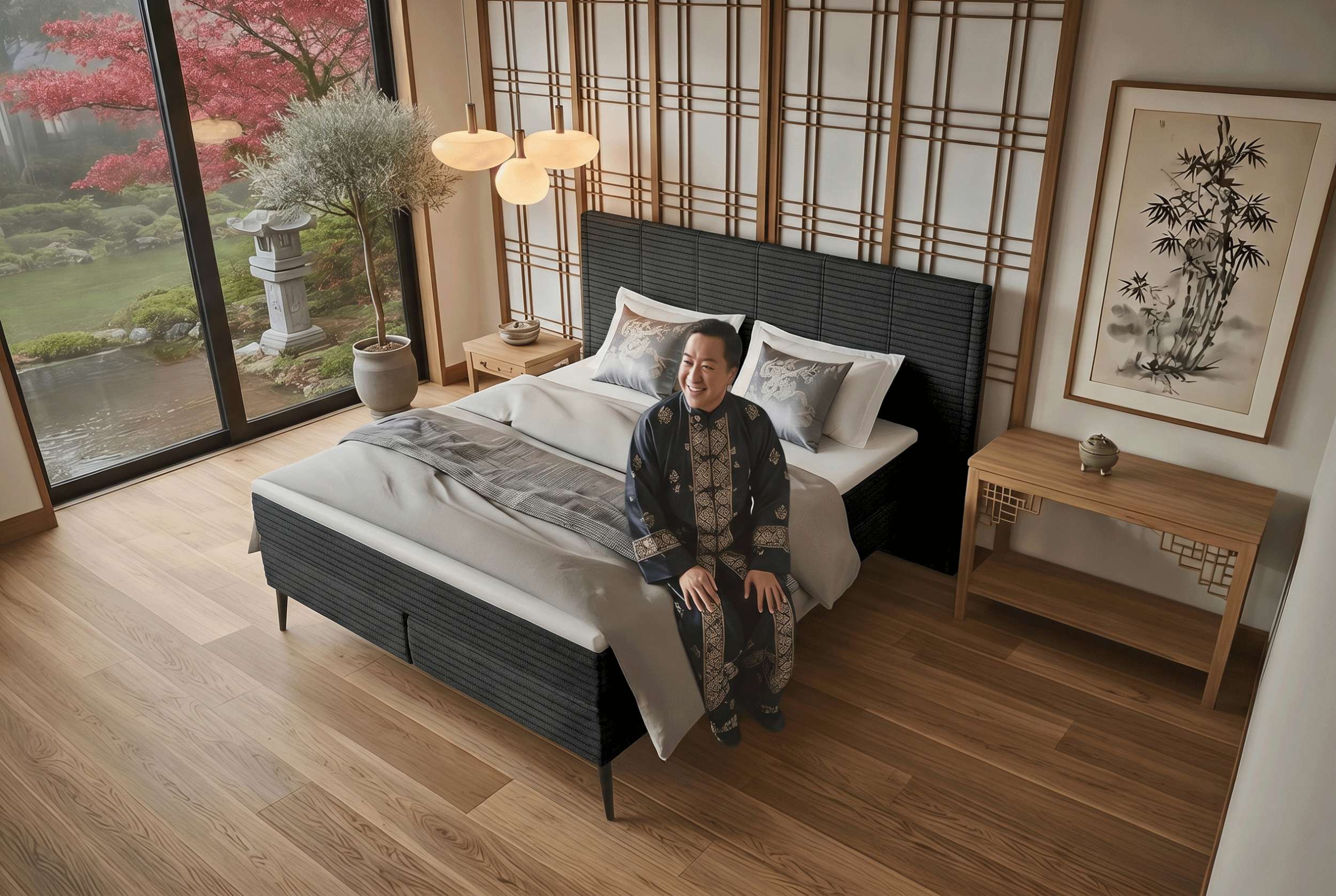 Boxspringbett Vento Schwarz