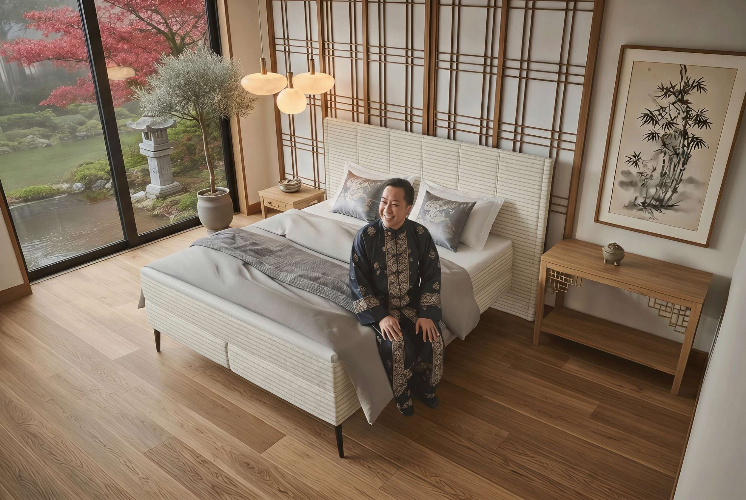 Boxspringbett Vento Creme
