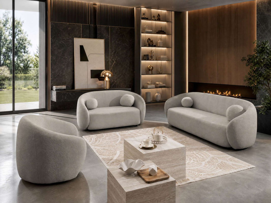 Sofa Set Capri in Stoff