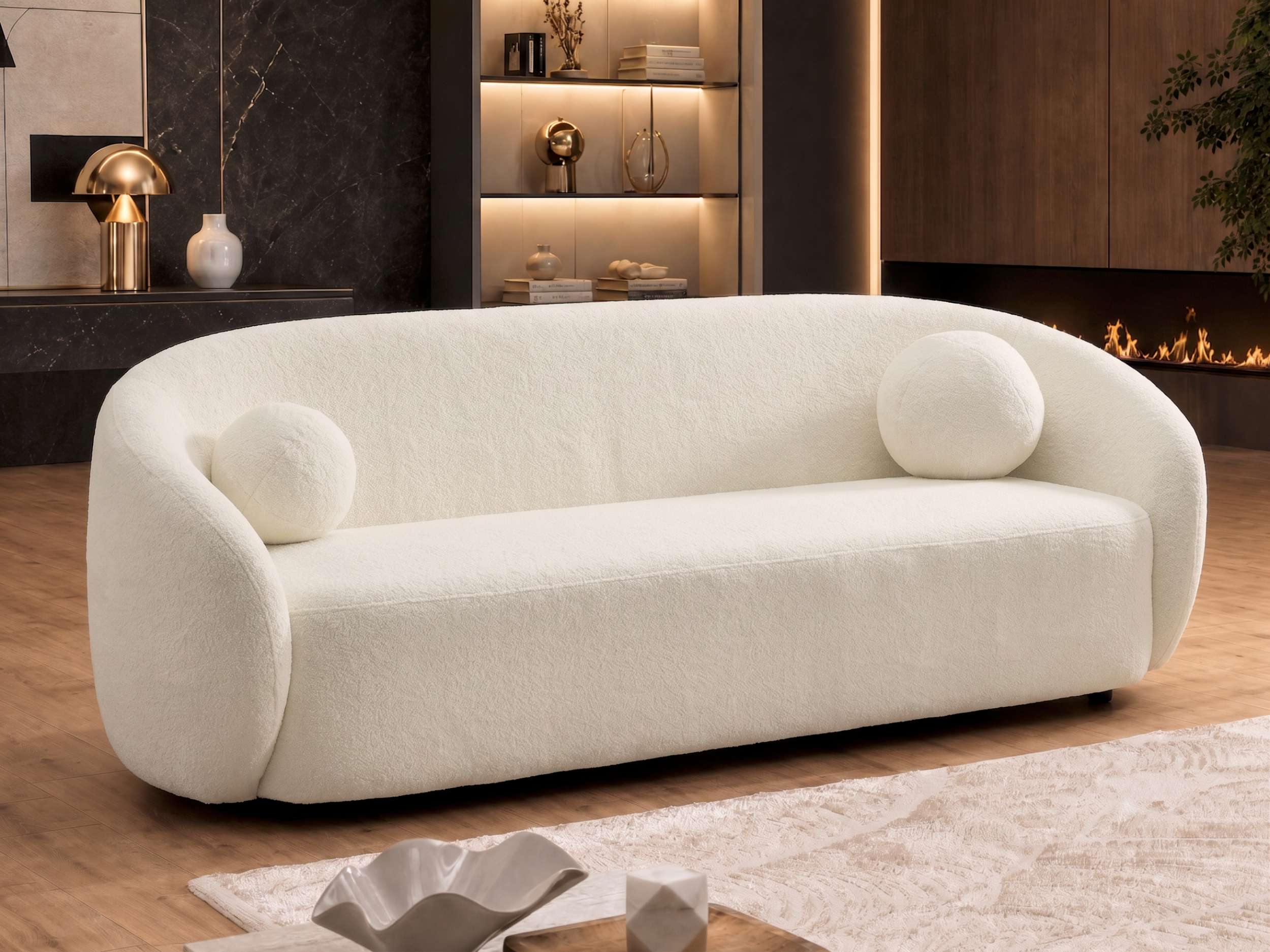 Sofa Set Capri in Stoff weiß