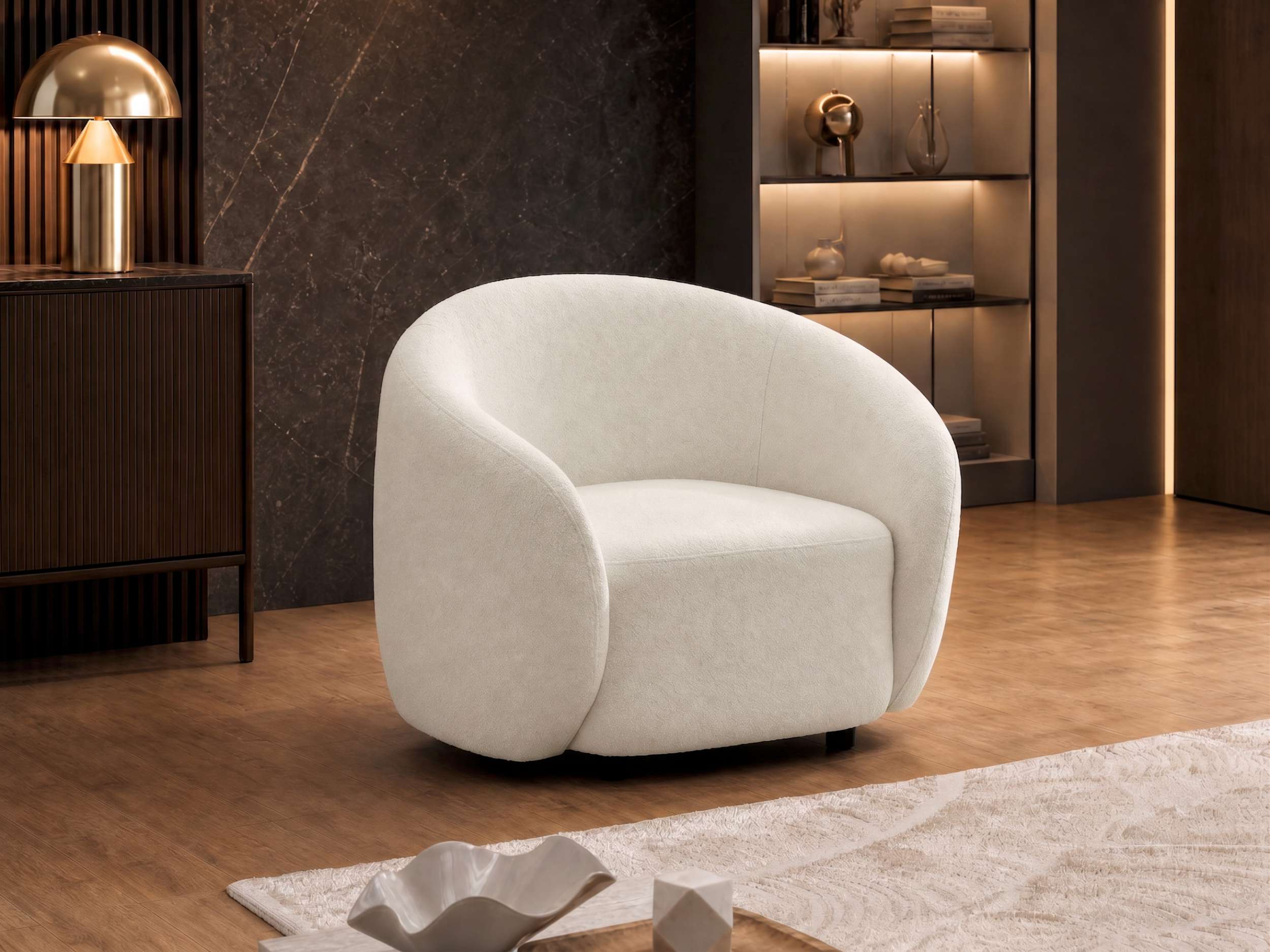 Sofa Set Capri in Stoff weiß