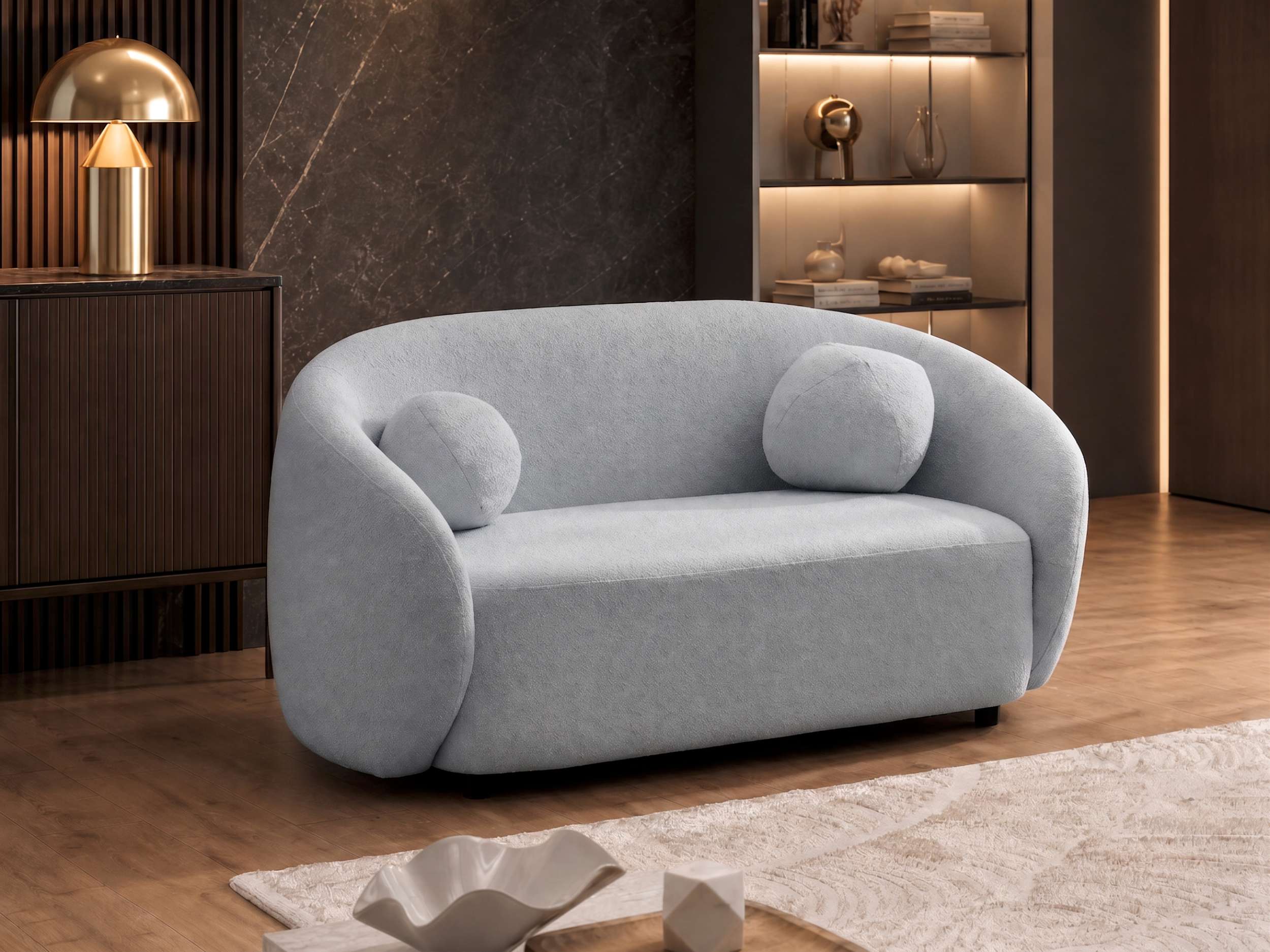 Stoffsofa Garnitur 3er, 2er, 1er Capri Grau