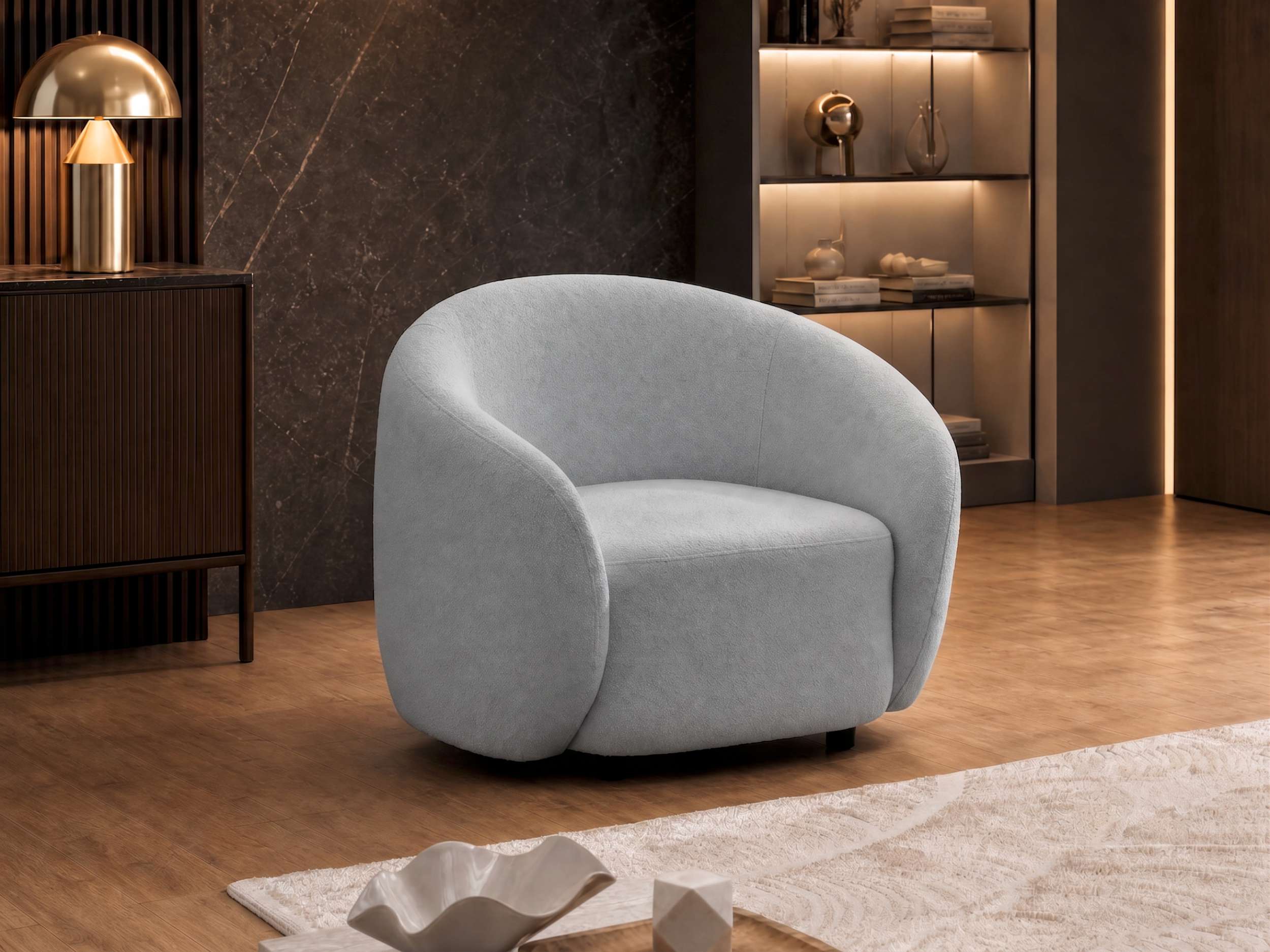 Stoffsofa Garnitur 3er, 2er, 1er Capri Grau