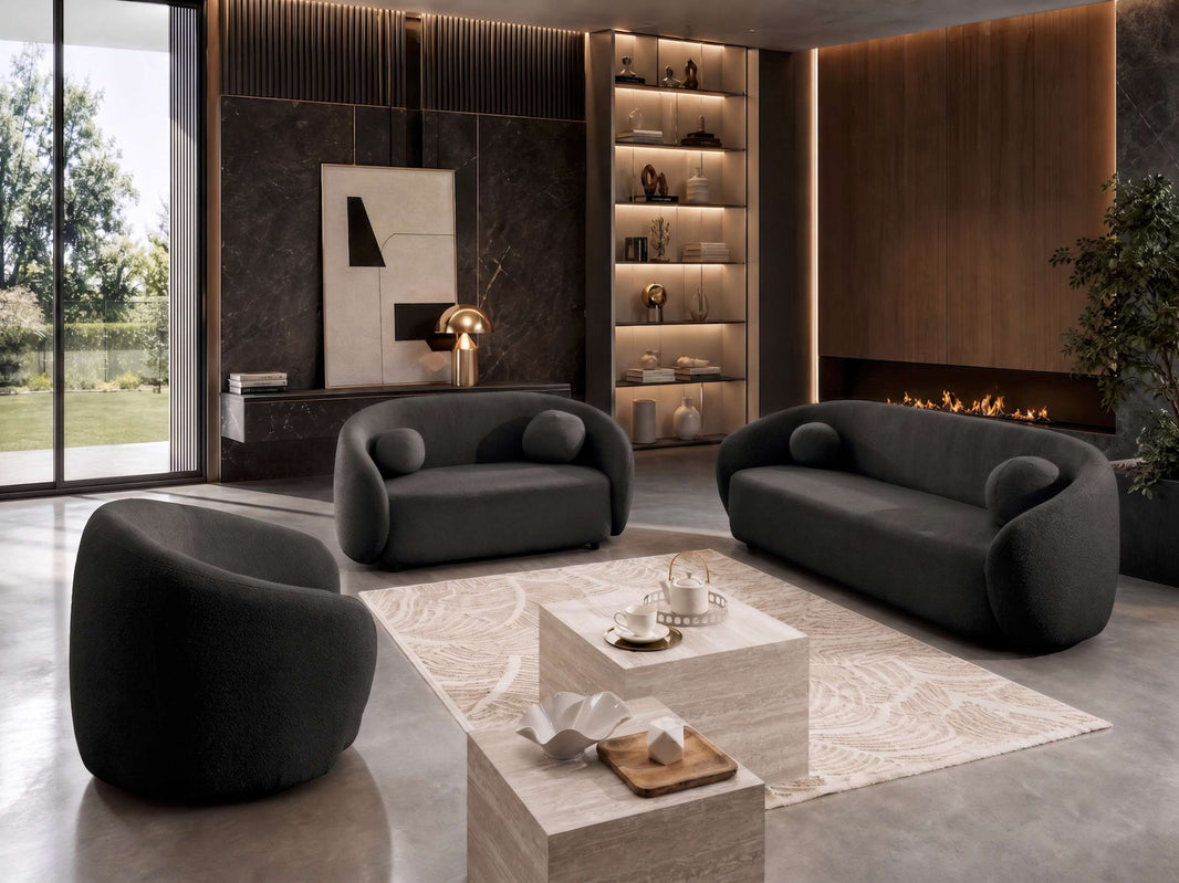 Sofa Set Capri in Stoff