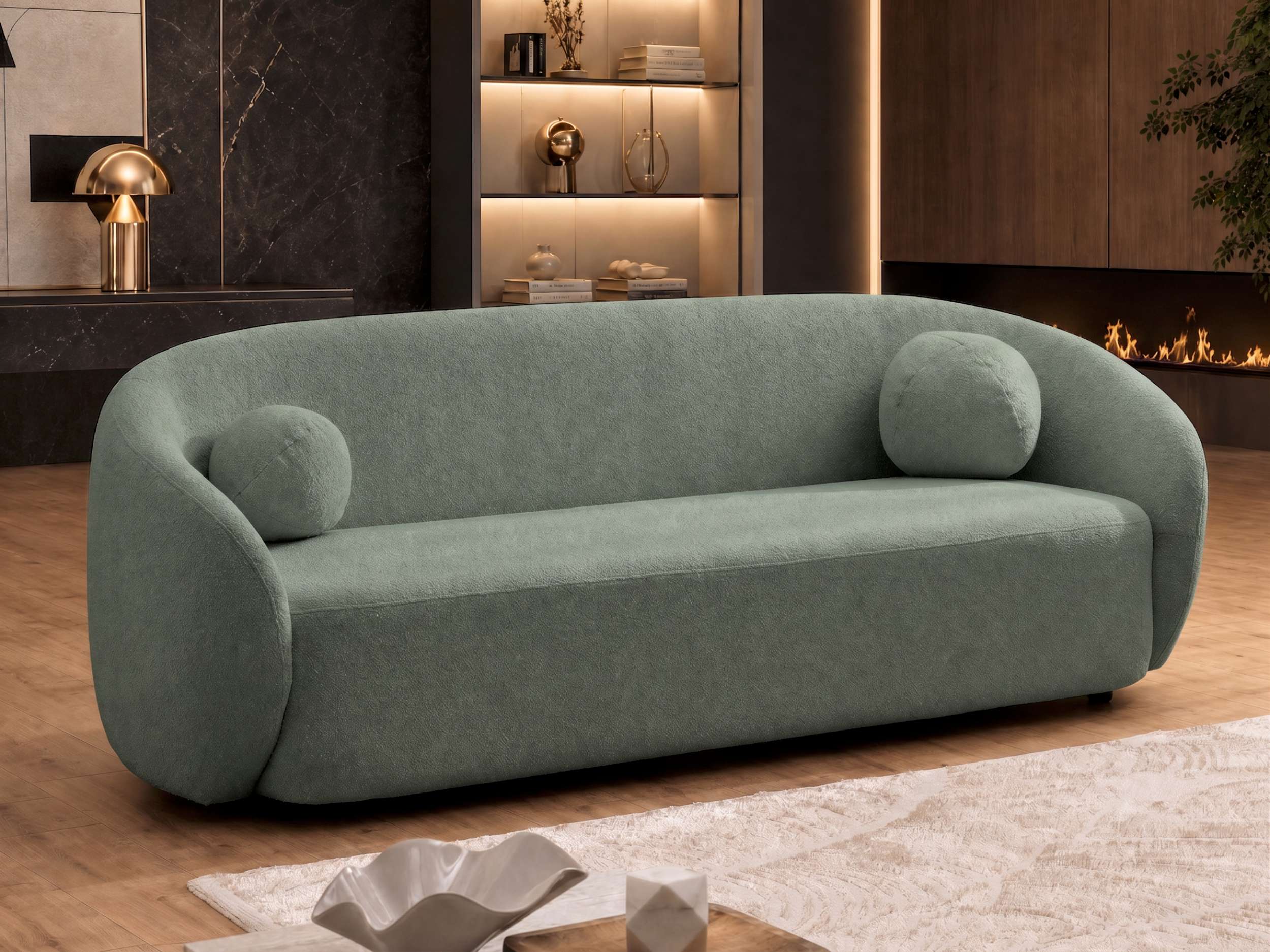 Stoffsofa Garnitur 3er, 2er, 1er Capri Minze
