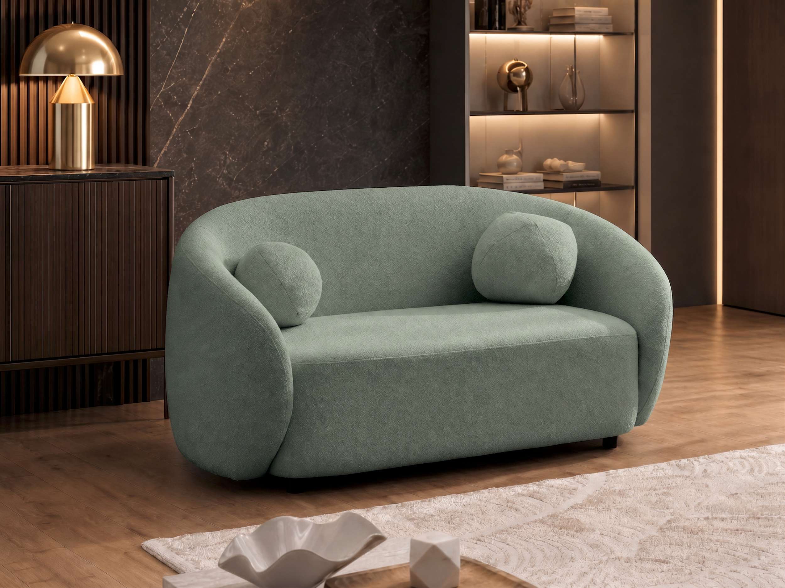 Stoffsofa Garnitur 3er, 2er, 1er Capri Minze