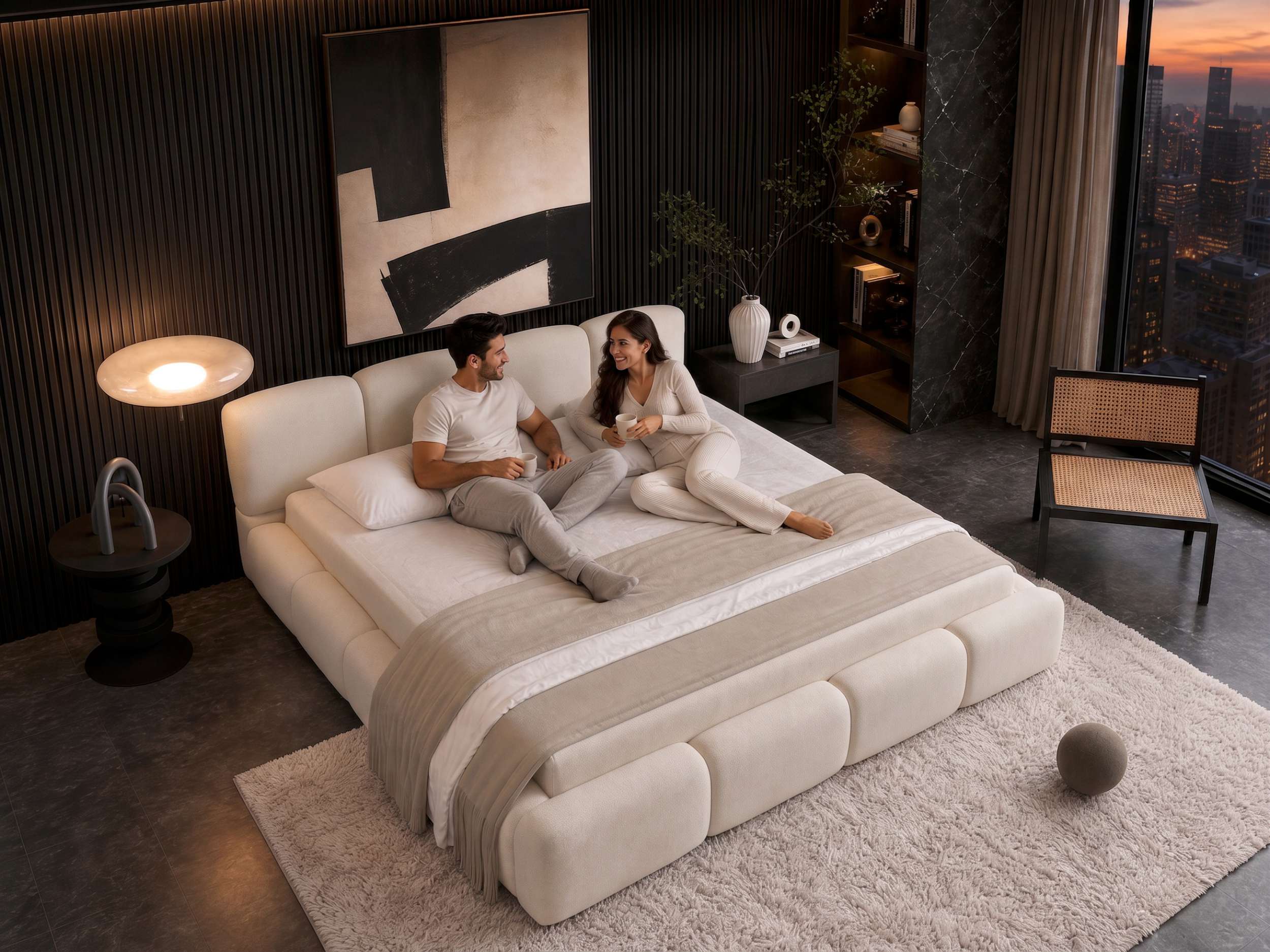 Polsterbett Elara Greige