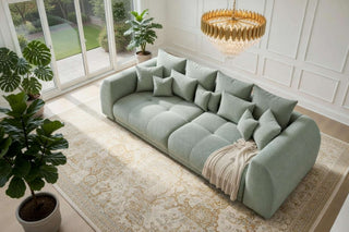 Großes Sofa Ragnar in Stoff Hellgrau