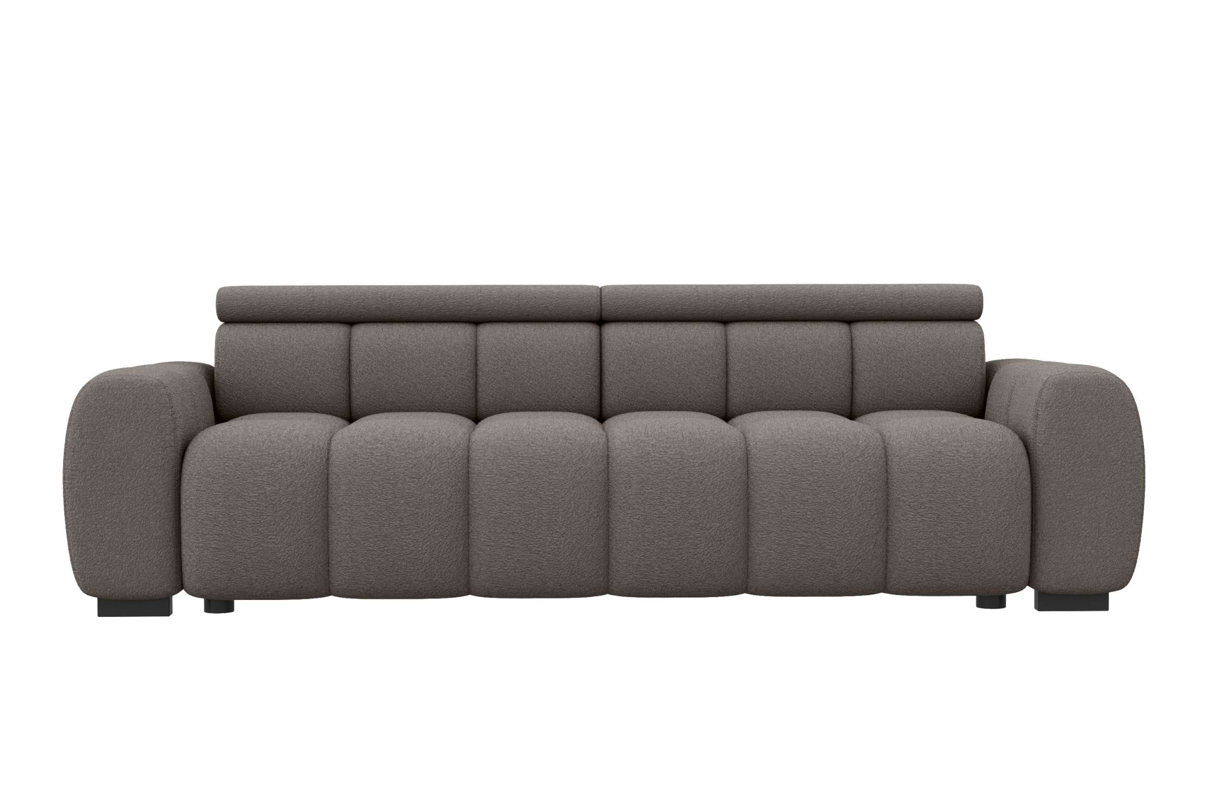 Bigsofa Santorin im Boucle Stoffbezug Braun