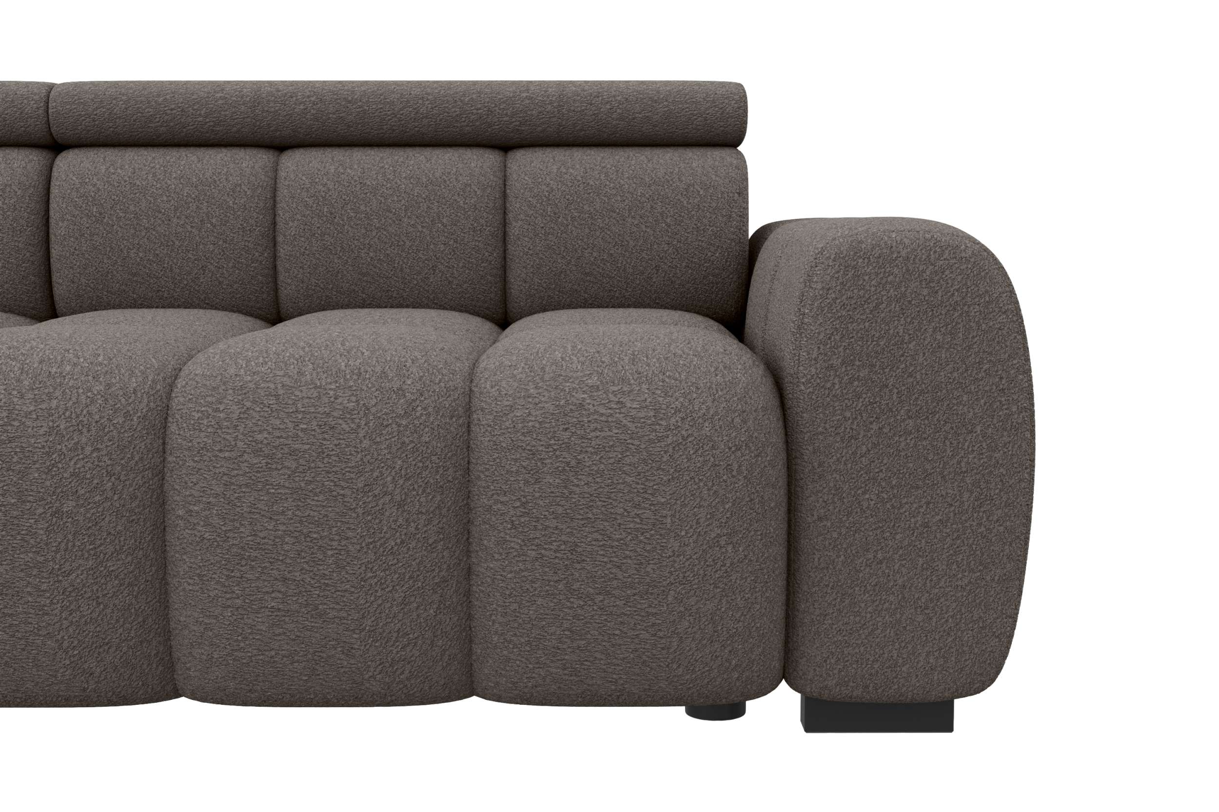 Bigsofa Santorin im Boucle Stoffbezug Braun