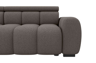 Großes Sofa Santorin L-Form in Stoff Braun