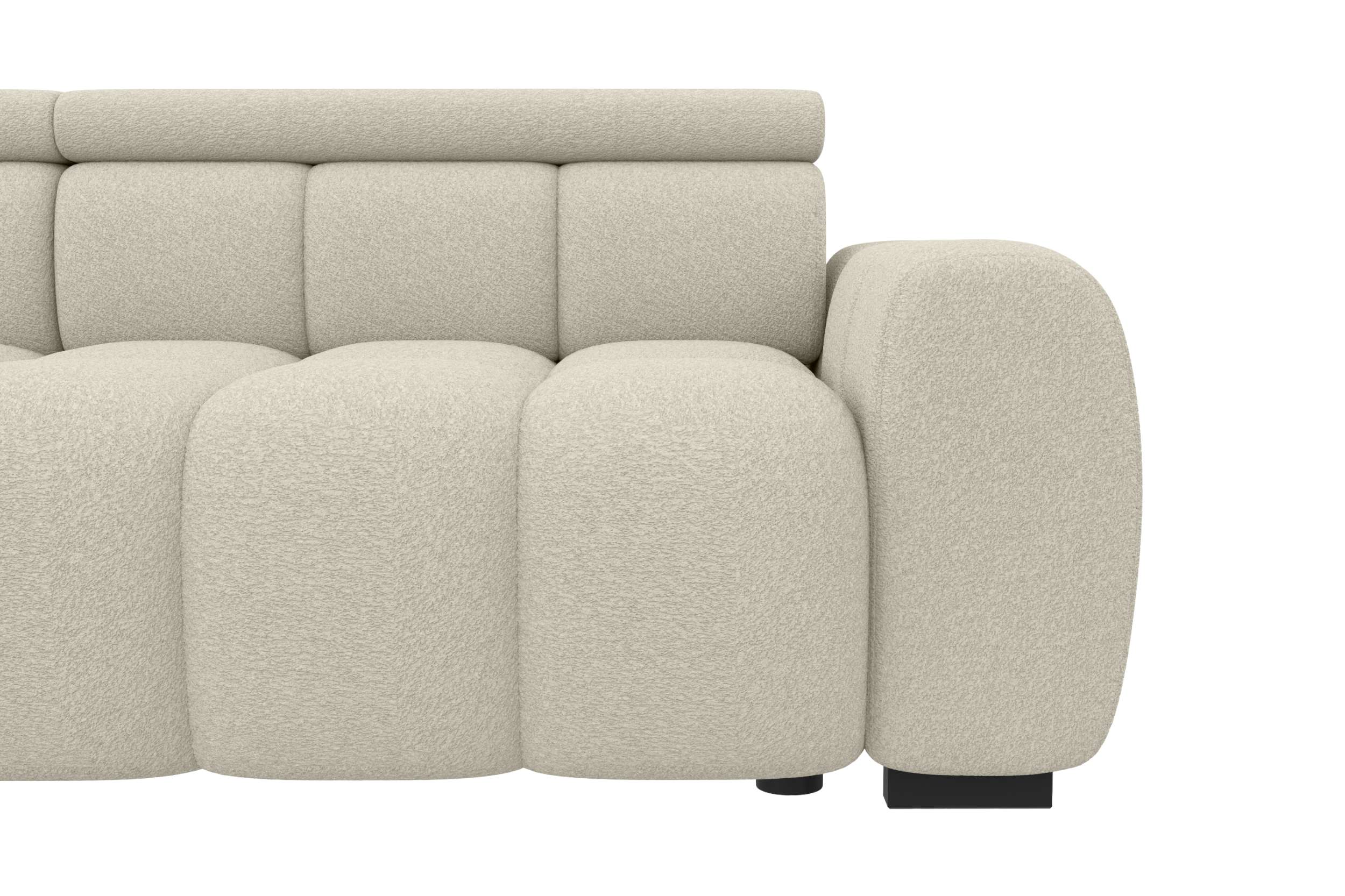Bigsofa Santorin im Boucle Stoffbezug Weiß