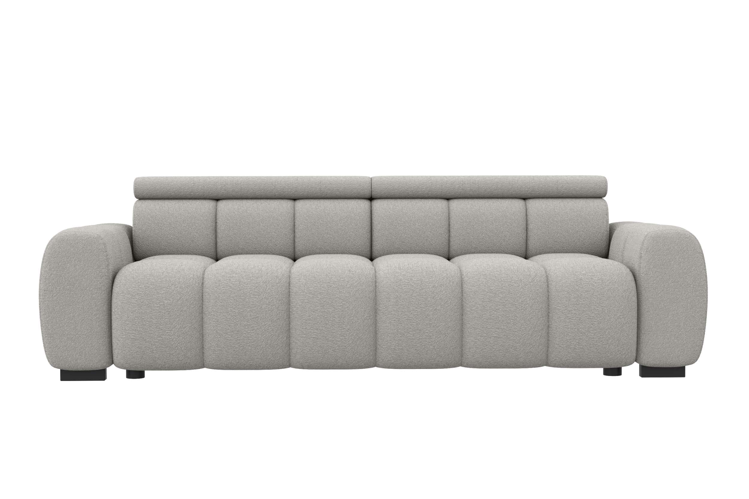 Bigsofa Santorin im Boucle Stoffbezug Grau