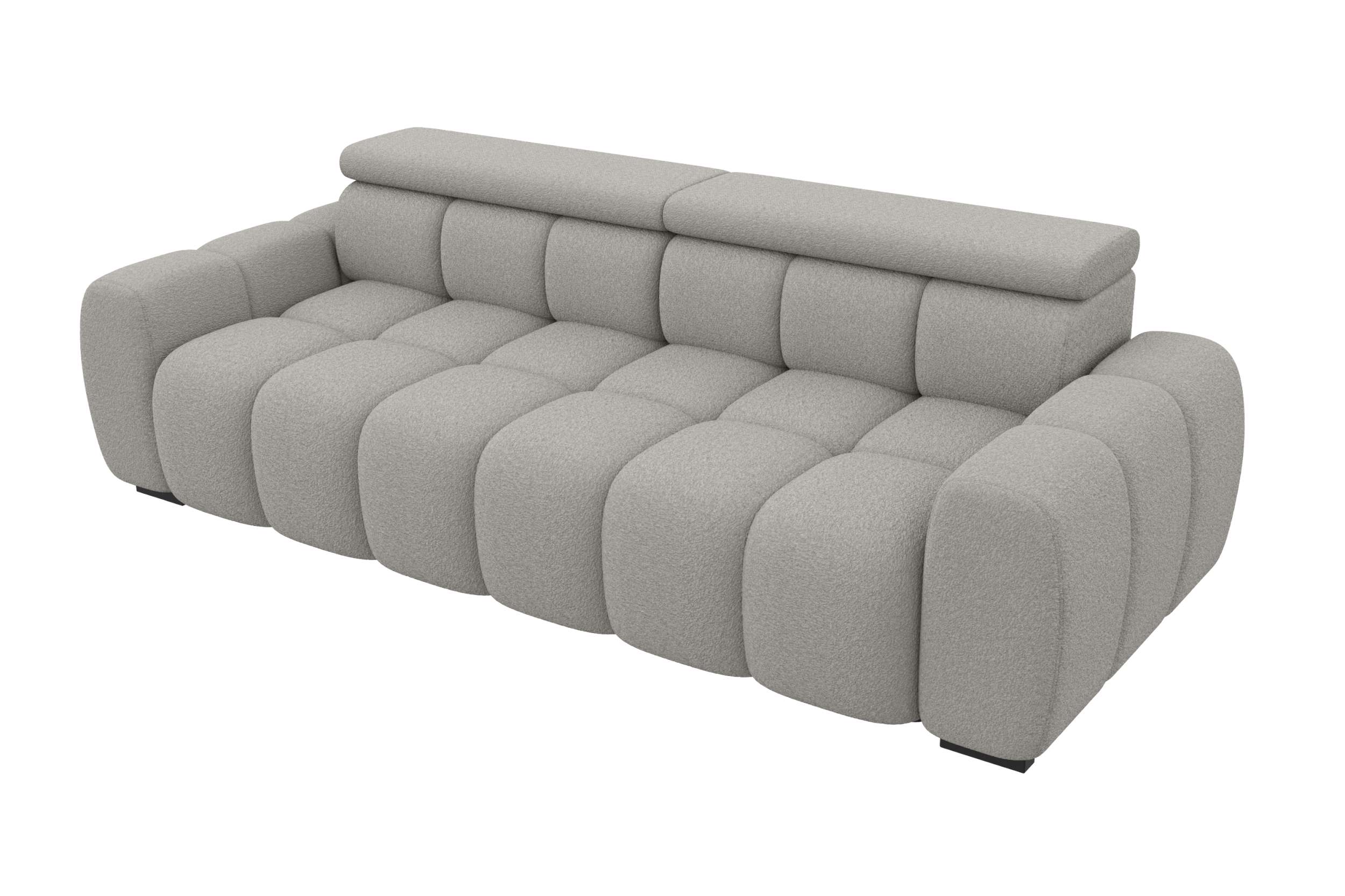 Bigsofa Santorin im Boucle Stoffbezug Grau