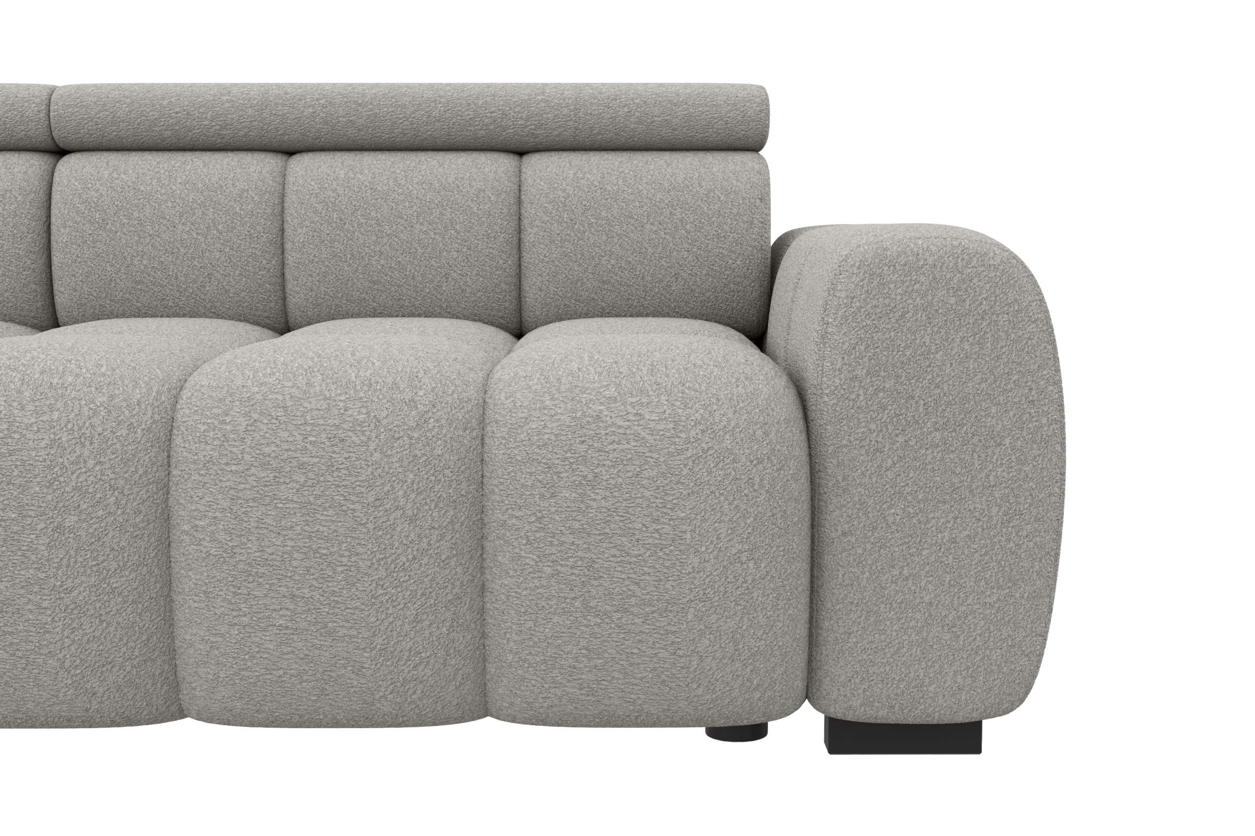 Bigsofa Santorin im Boucle Stoffbezug Grau