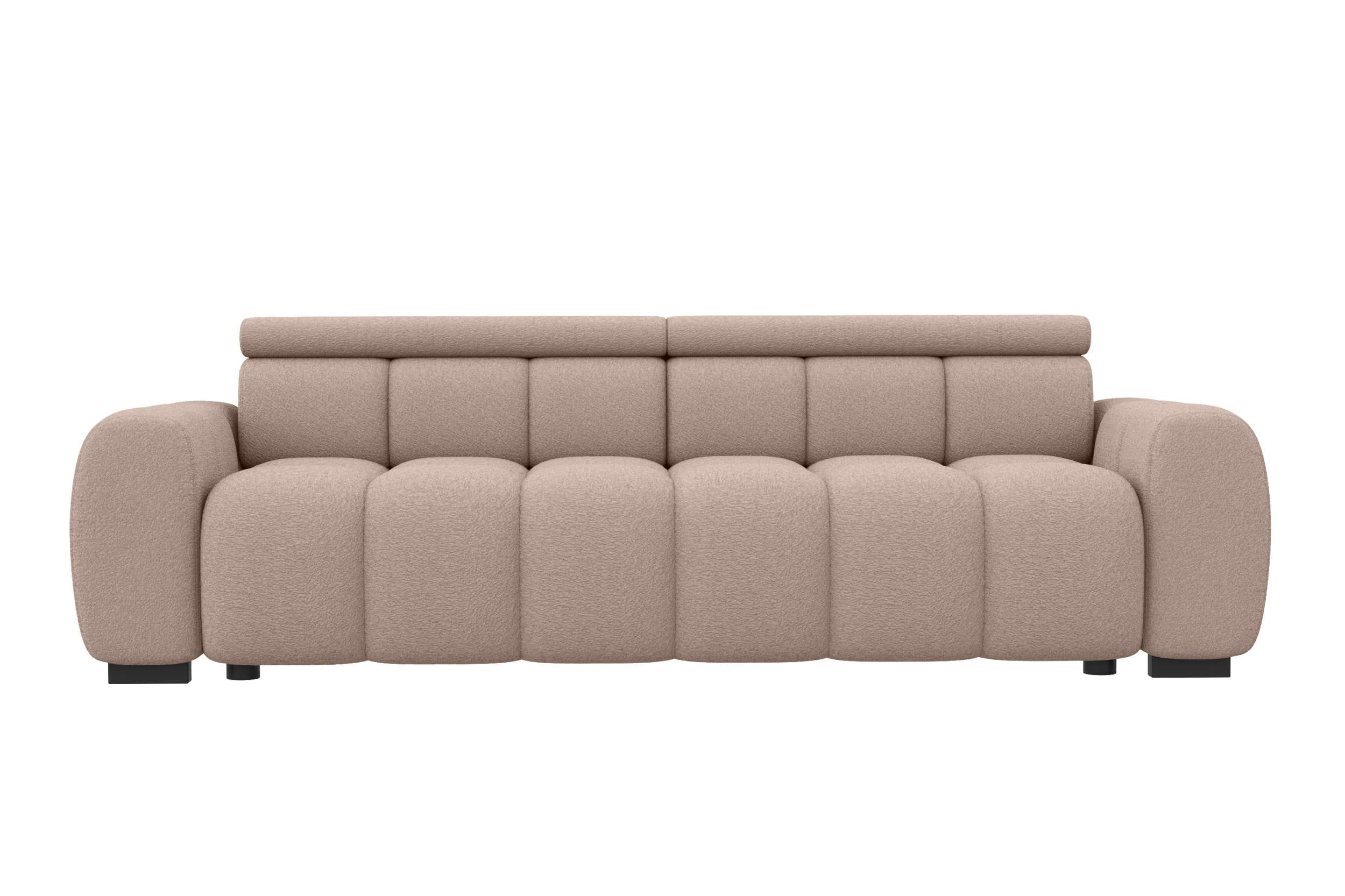 Bigsofa Santorin im Boucle Stoffbezug Rosa
