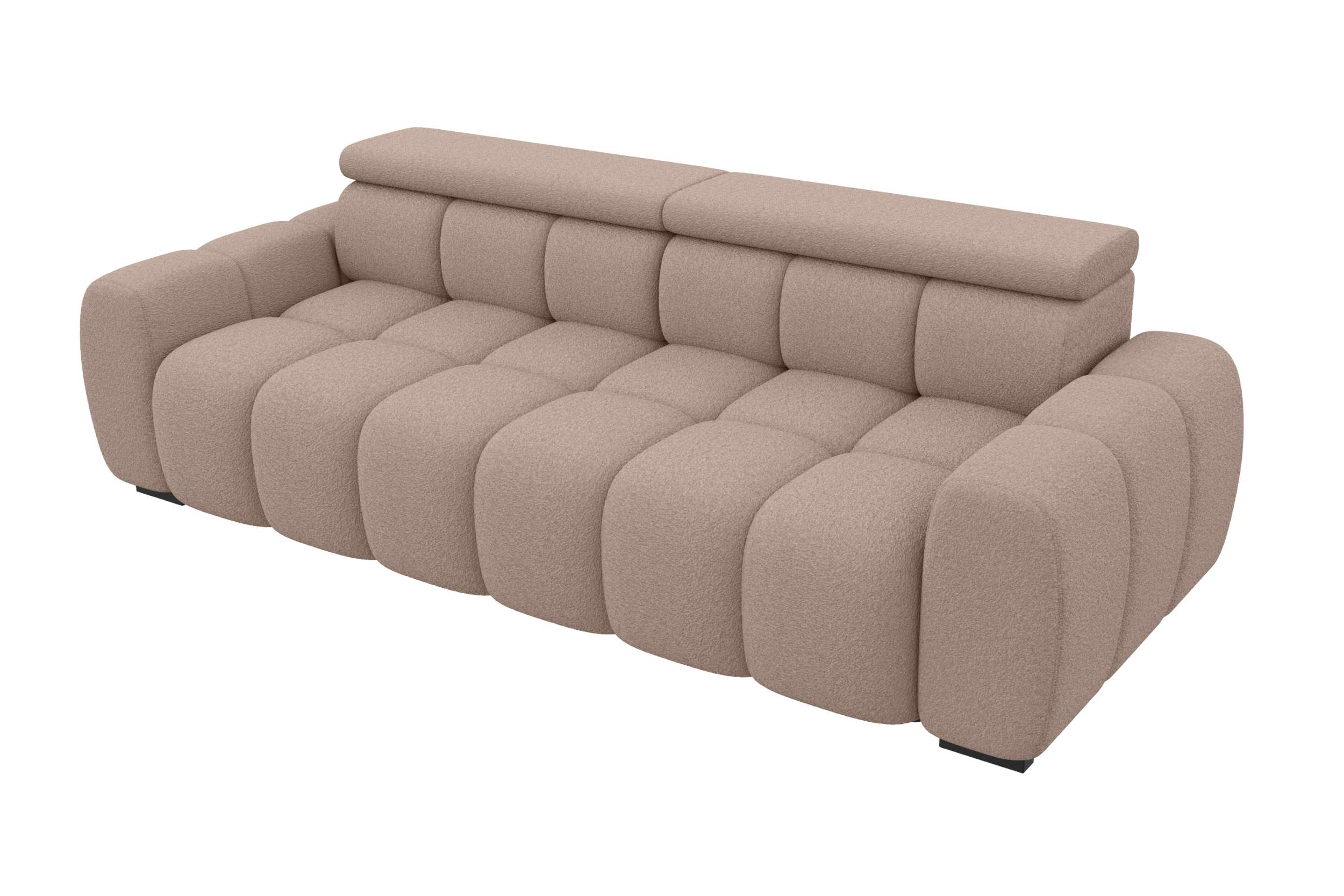 Bigsofa Santorin im Boucle Stoffbezug Rosa