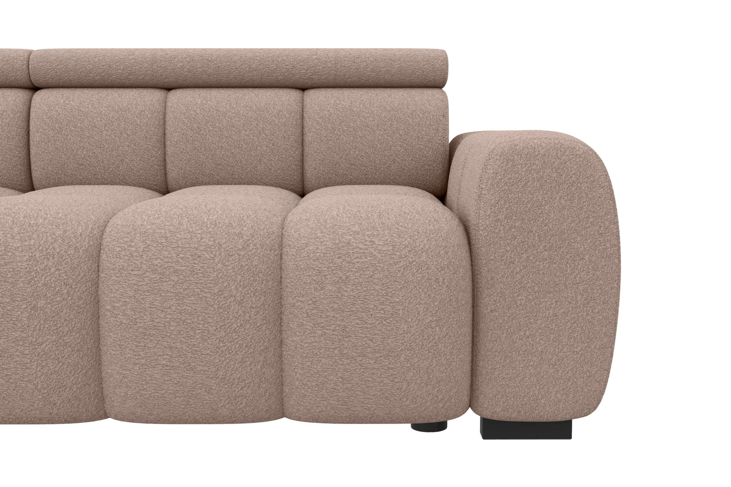 Bigsofa Santorin im Boucle Stoffbezug Rosa