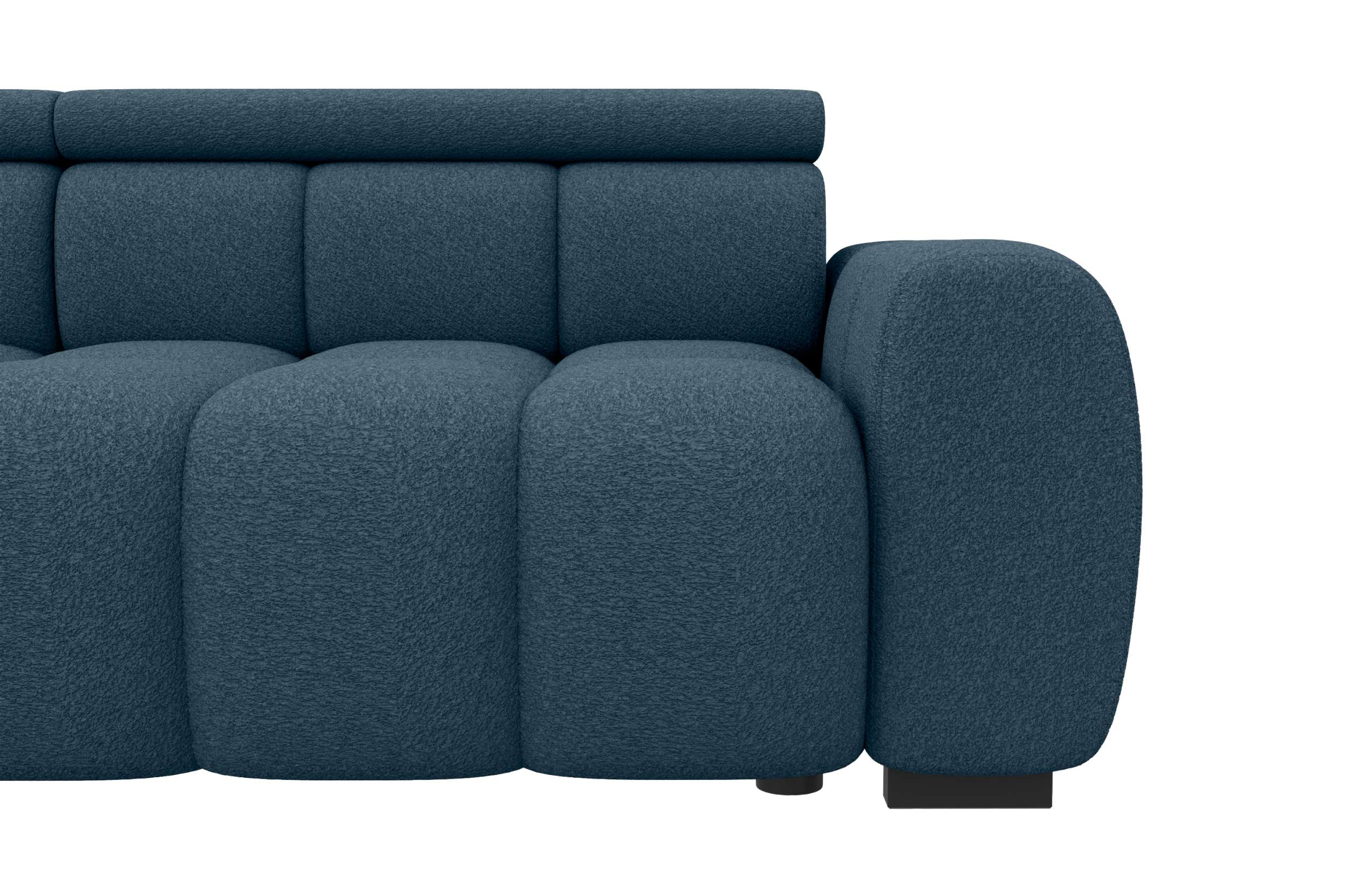 Bigsofa Santorin im Boucle Stoffbezug Dunkelblau