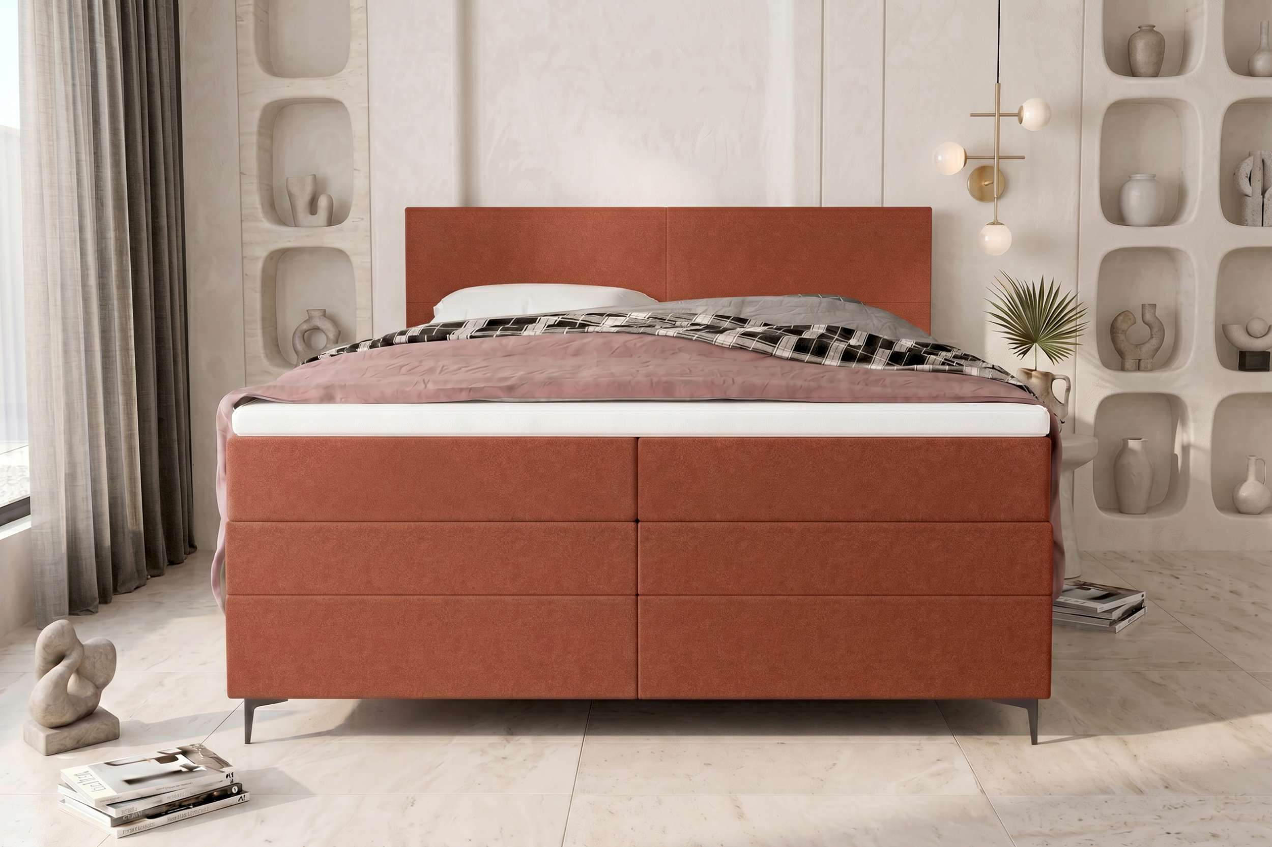 Boxspringbett Nuvia Rostfarben