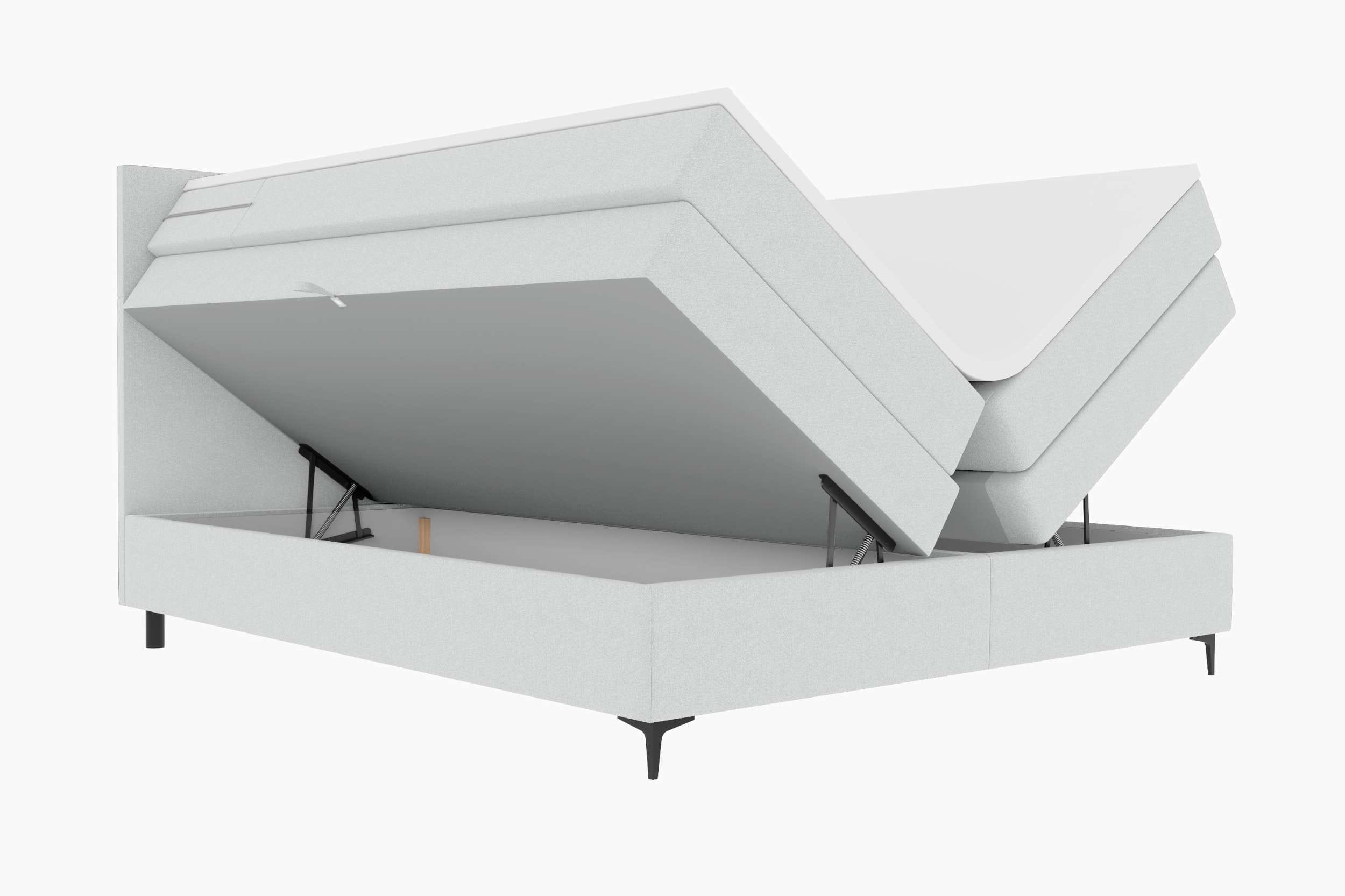 Boxspringbett Nuvia Hellgrau