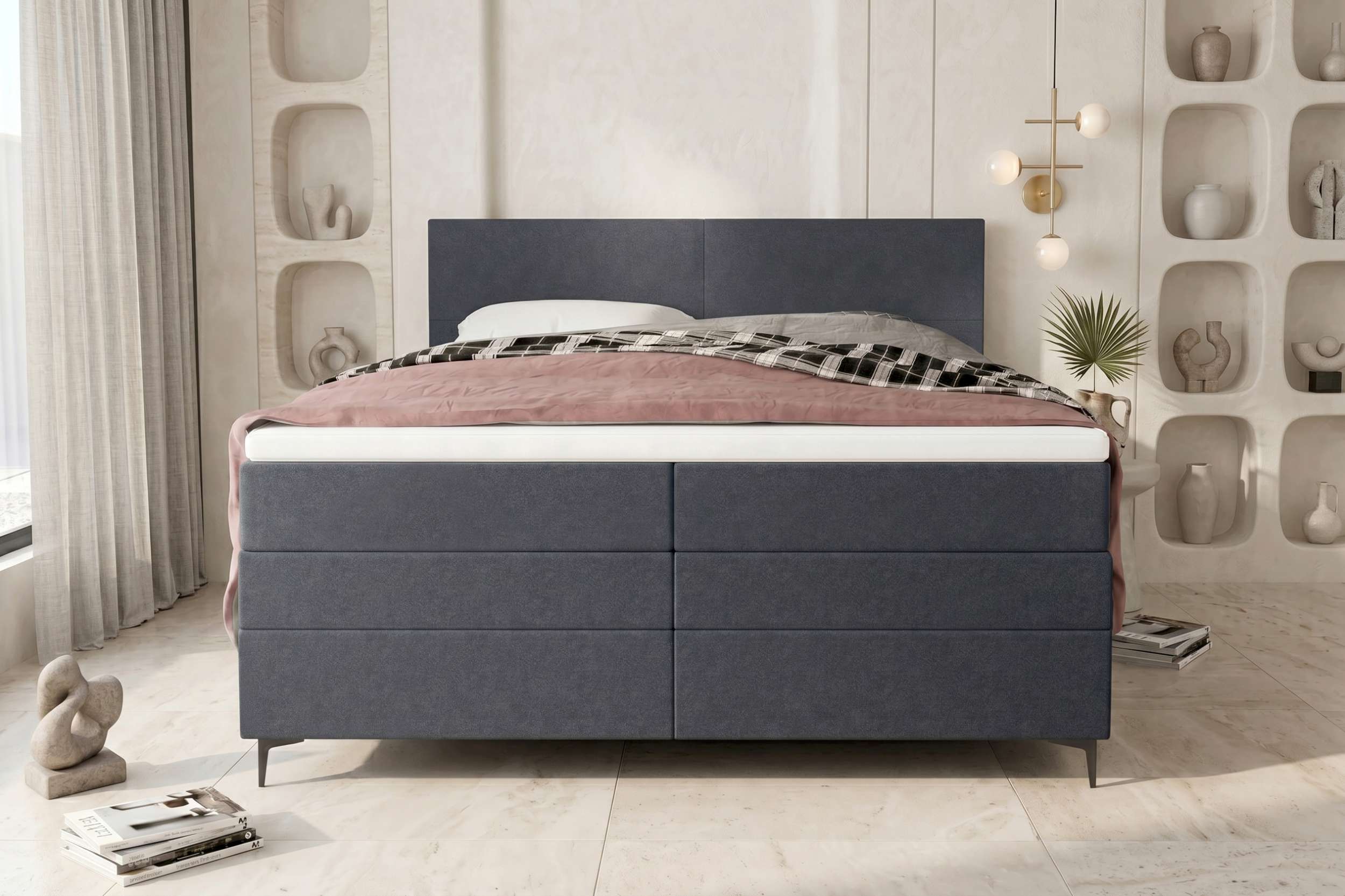 Boxspringbett Nuvia Anthrazit