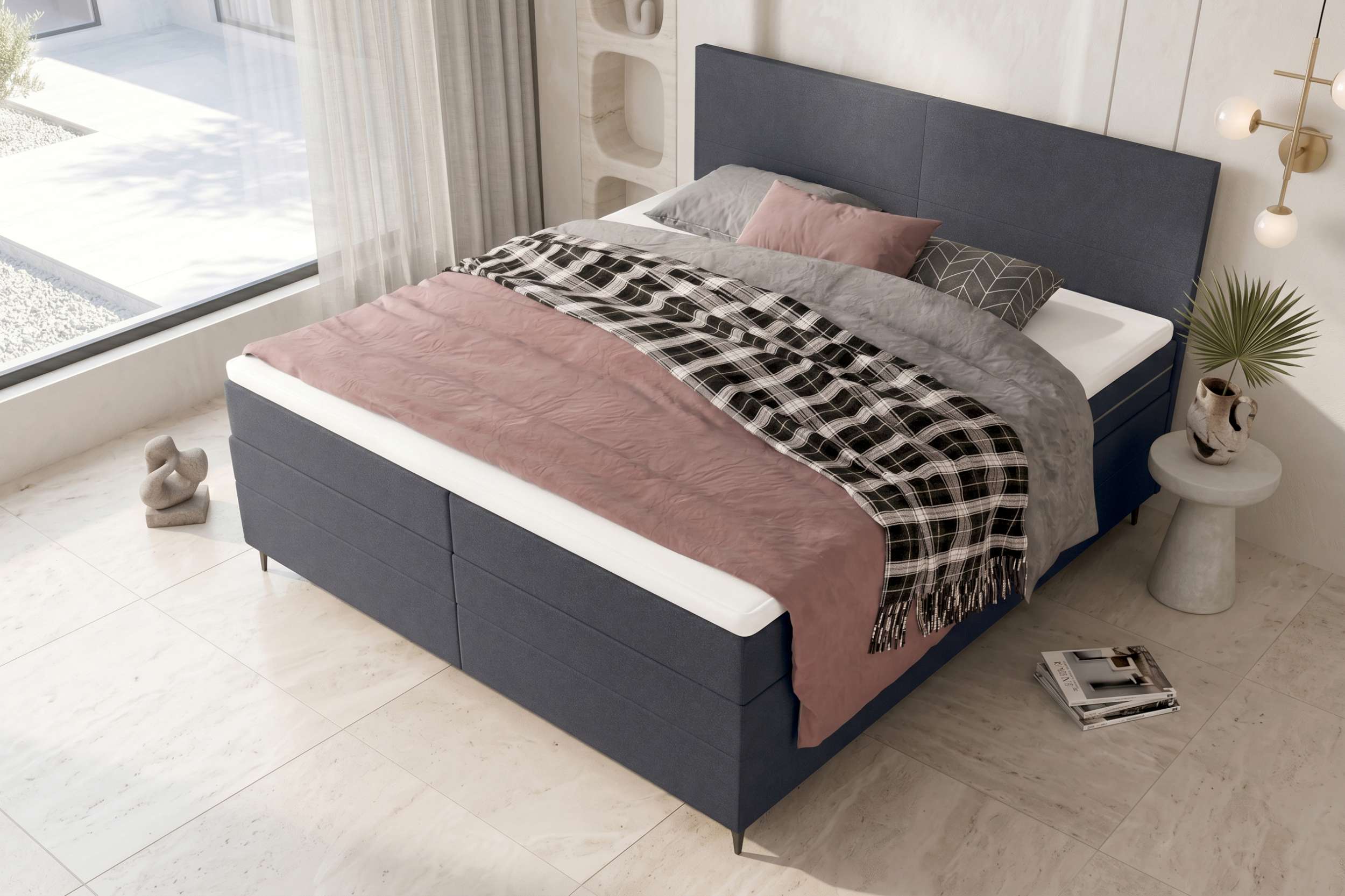Boxspringbett Nuvia Anthrazit