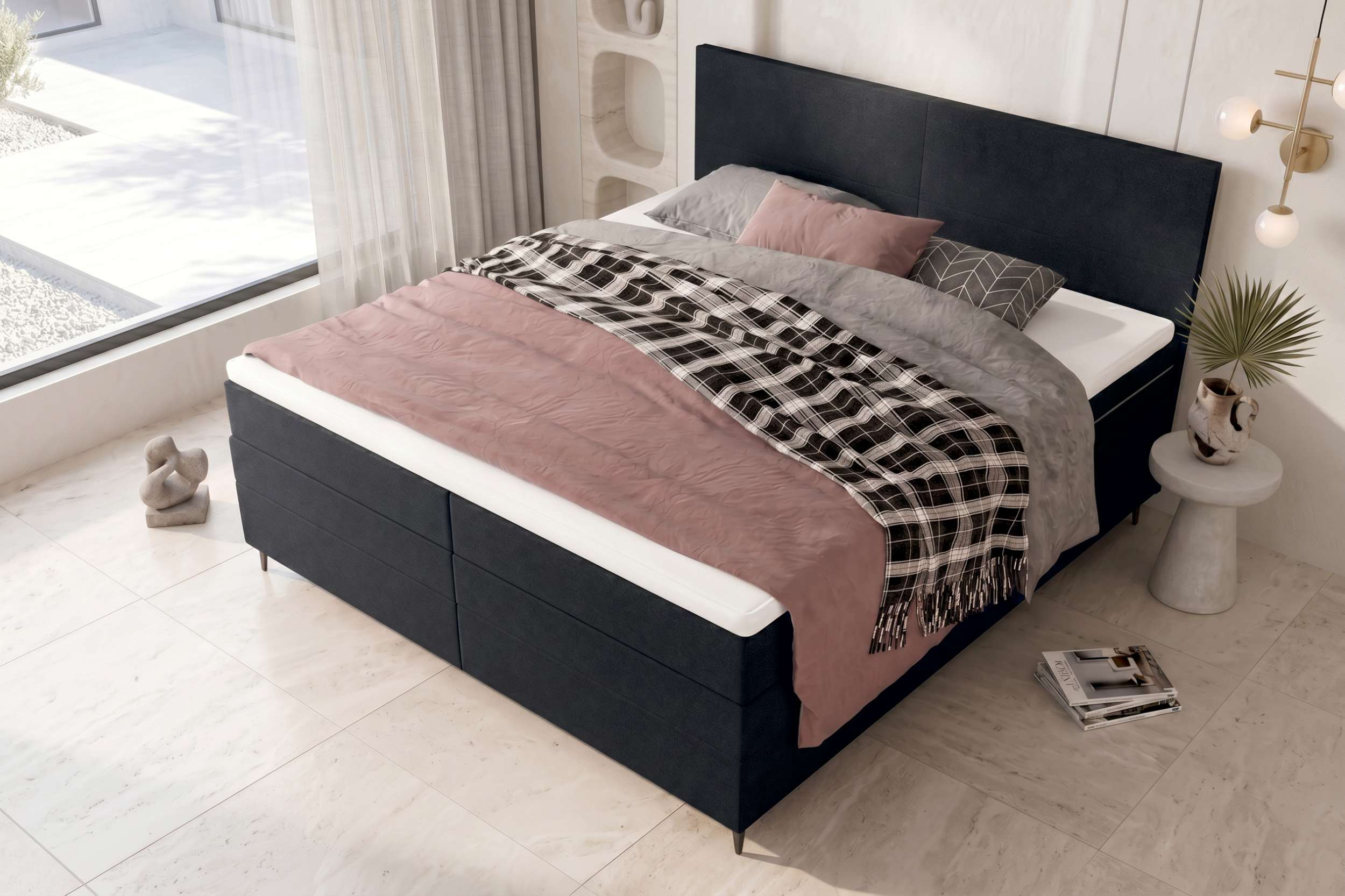 Boxspringbett Nuvia Schwarz