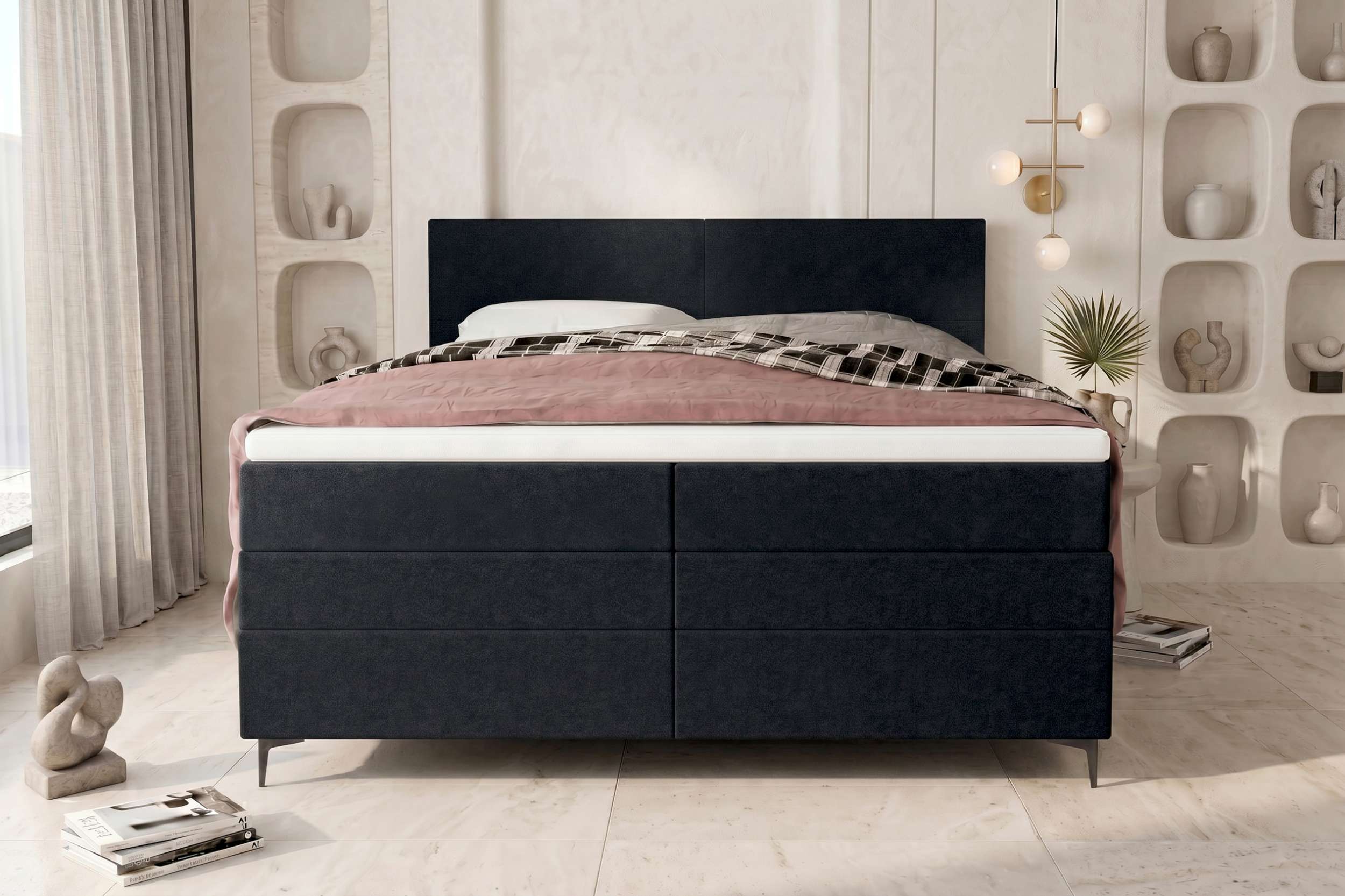 Boxspringbett Nuvia Schwarz